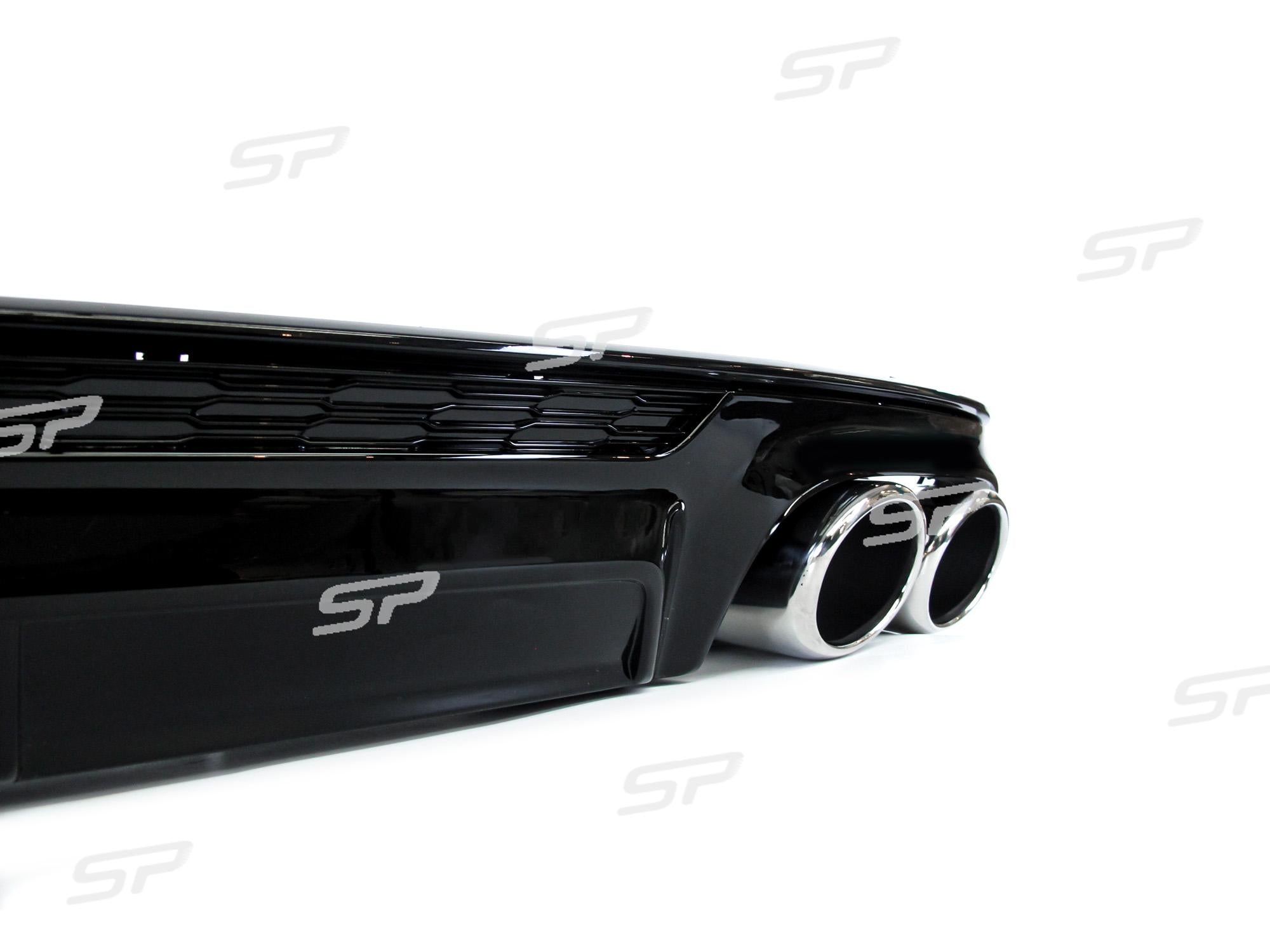 Diffusor Heckdiffusor + Auspuffblenden Chrom für AUDI A6 C8 Limo Avant S-Line ab 2018 di162