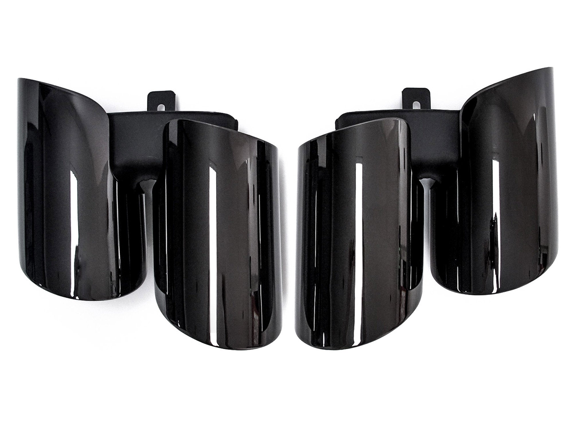 Sport Auspuff Auspuffblenden Endrohre Schwarz GTS Optik für Porsche Panamera 2018 2019 2020 2021 2022 Benzin et158