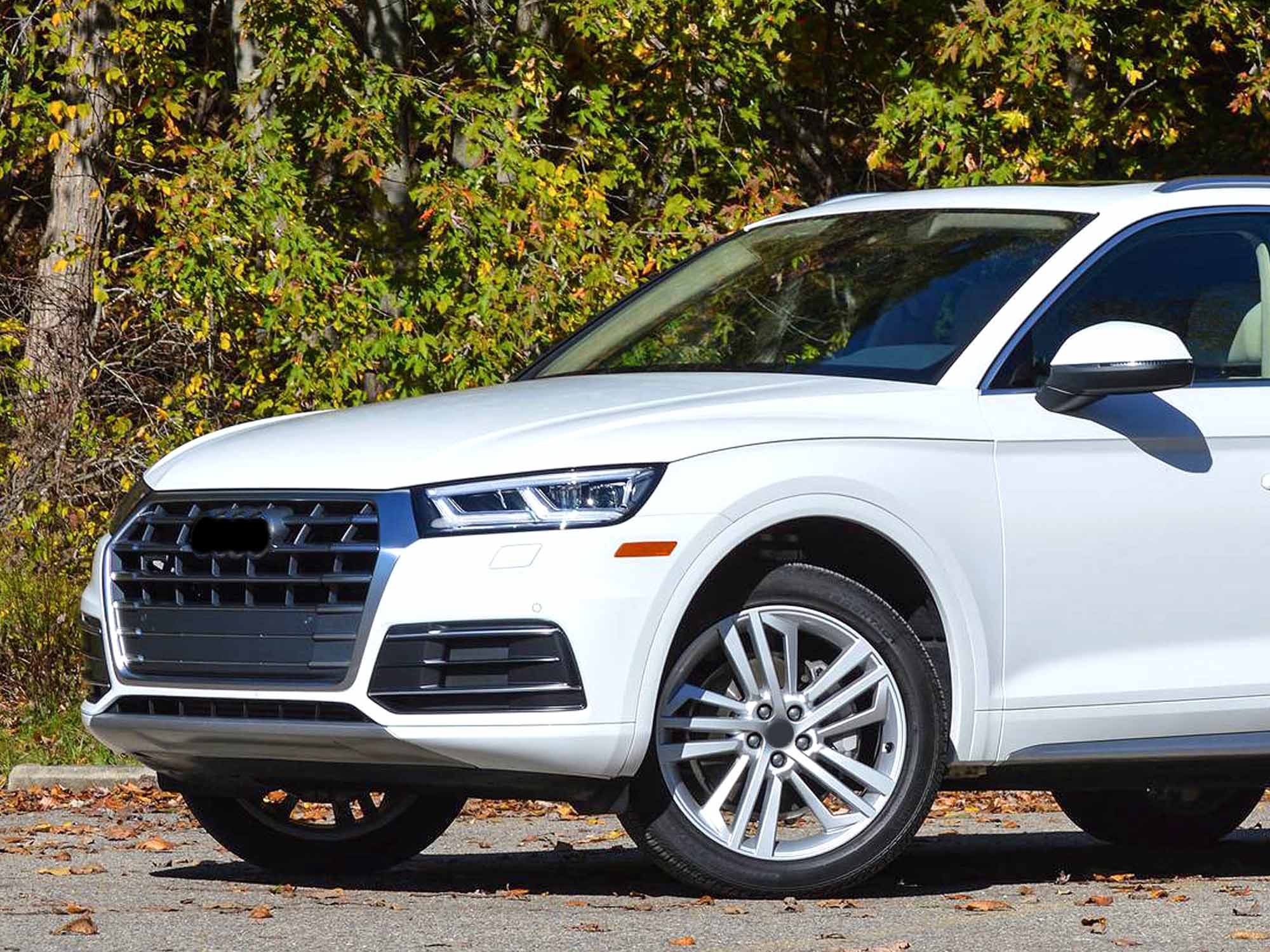 Lüftungsgitter Nebelscheinwerfer Gitter Schwarz Glanz für Audi Q5 FY Serien. 2017-2020