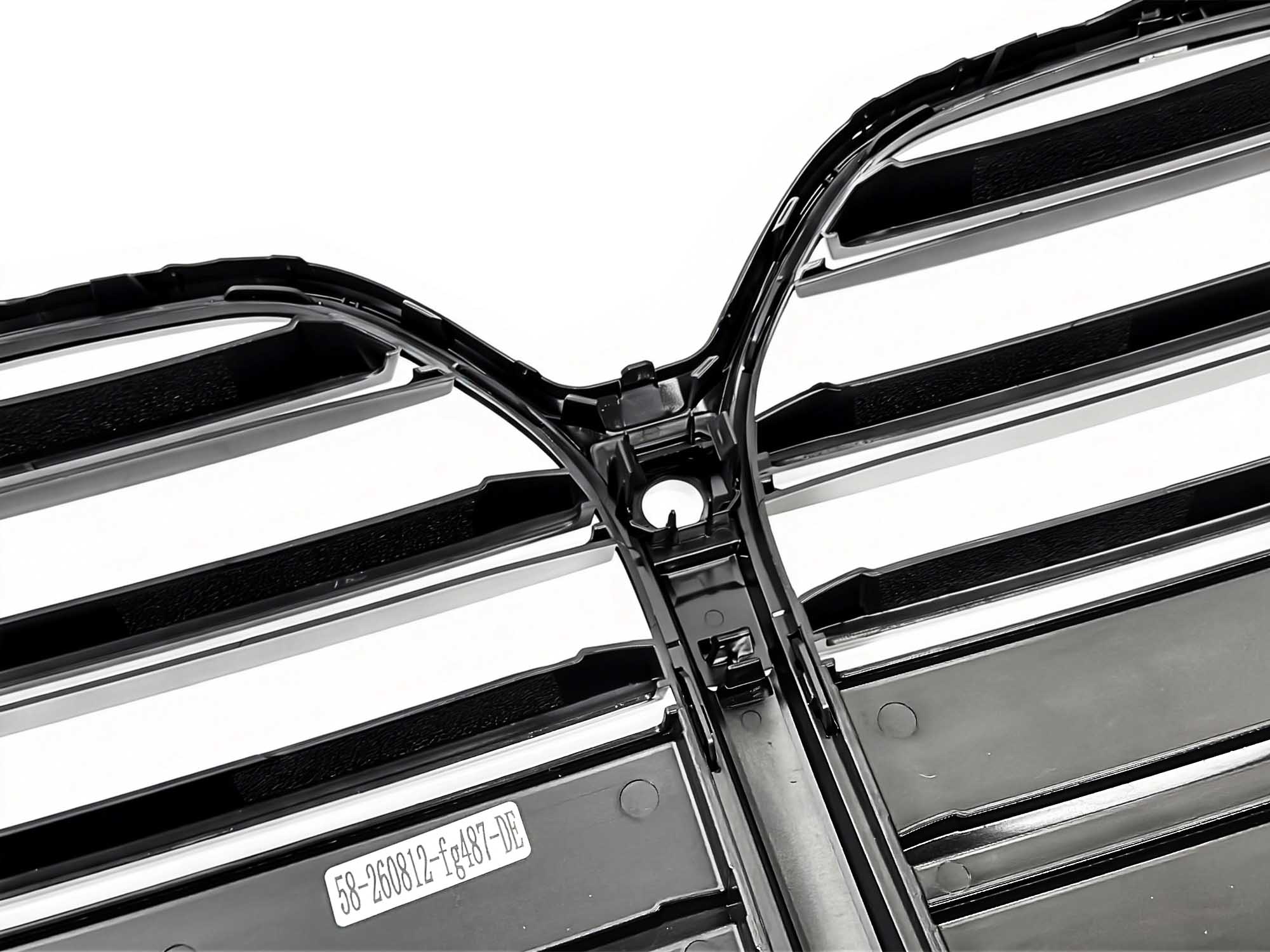 Schwarz Doppelsteg Kühlergrill Grill Frontgrill für BMW 4er G22 G23 mit ACC ab 2020
