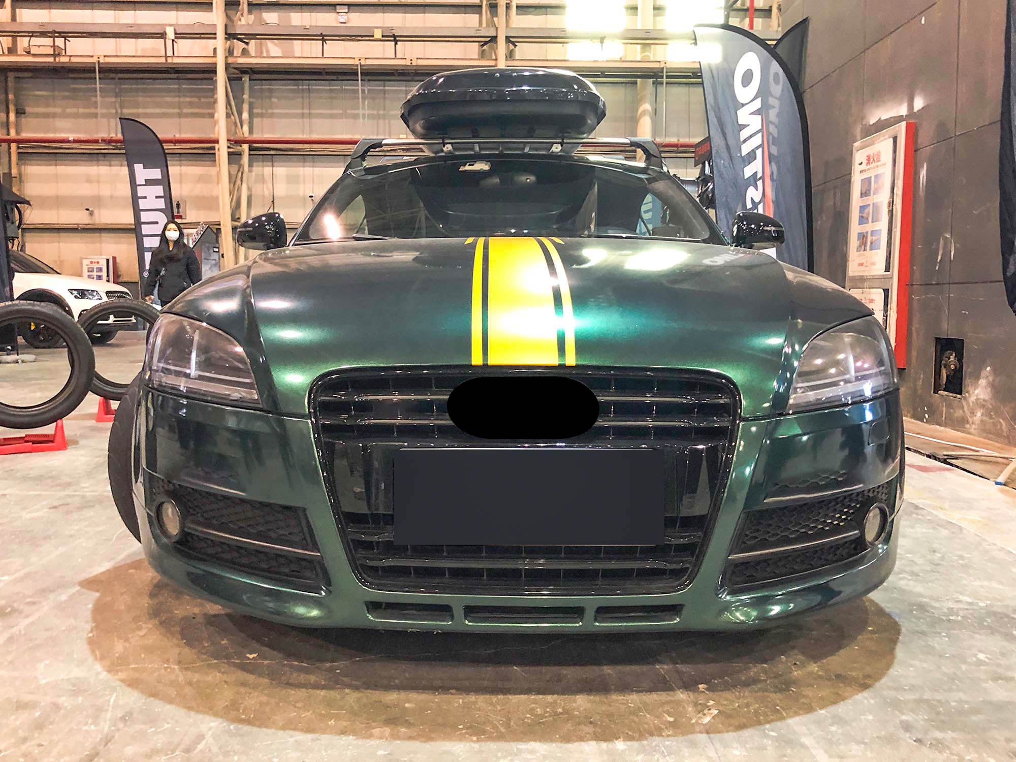 TTRS Optik Kühlergrill Front Grill Wabengrill Schwarz für Audi TT 8J S Line 2006-2014