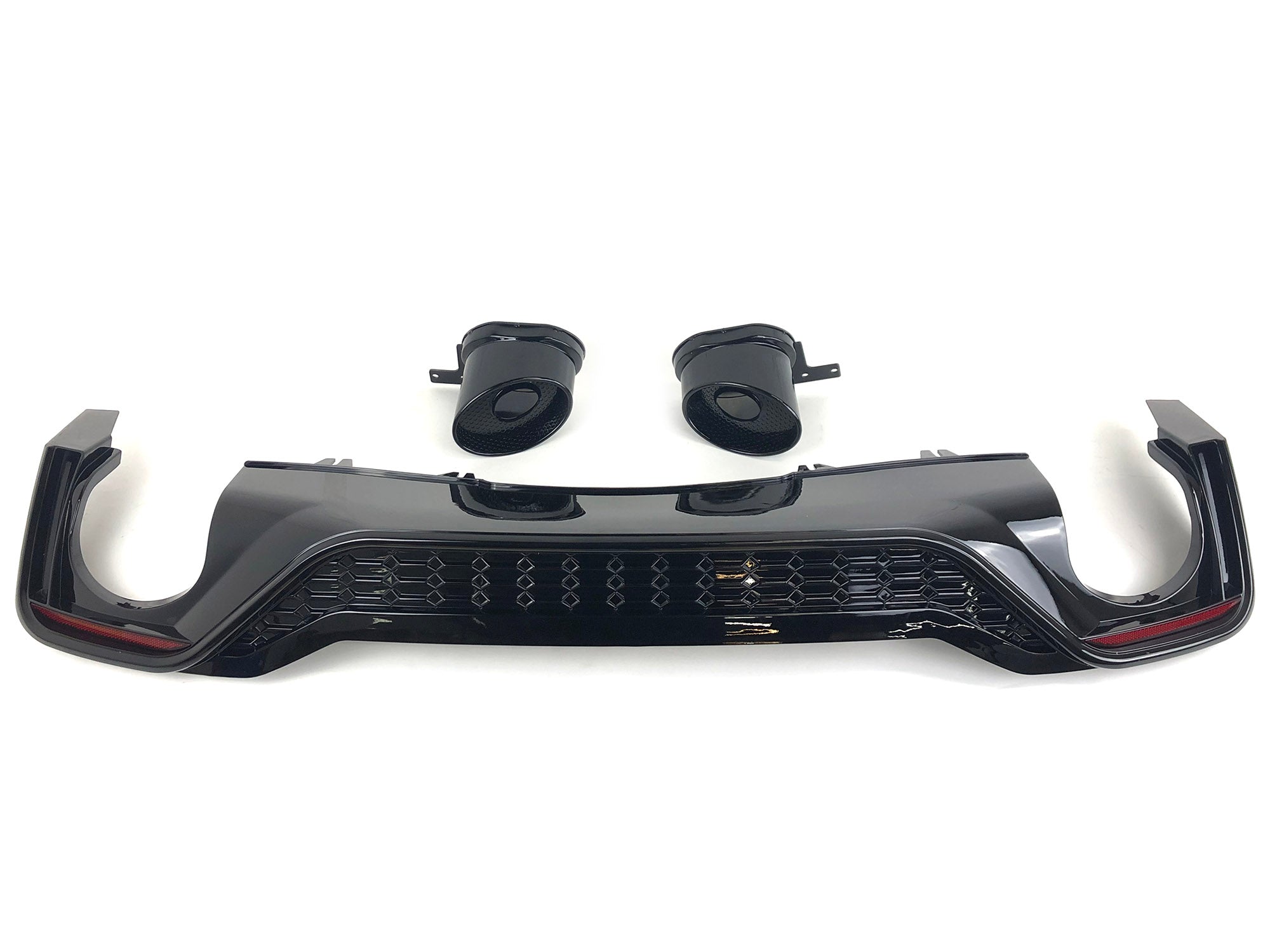 Schwarz Diffusor Heckdiffusor Auspuffblende für Audi A5 F5 S Line 2020+