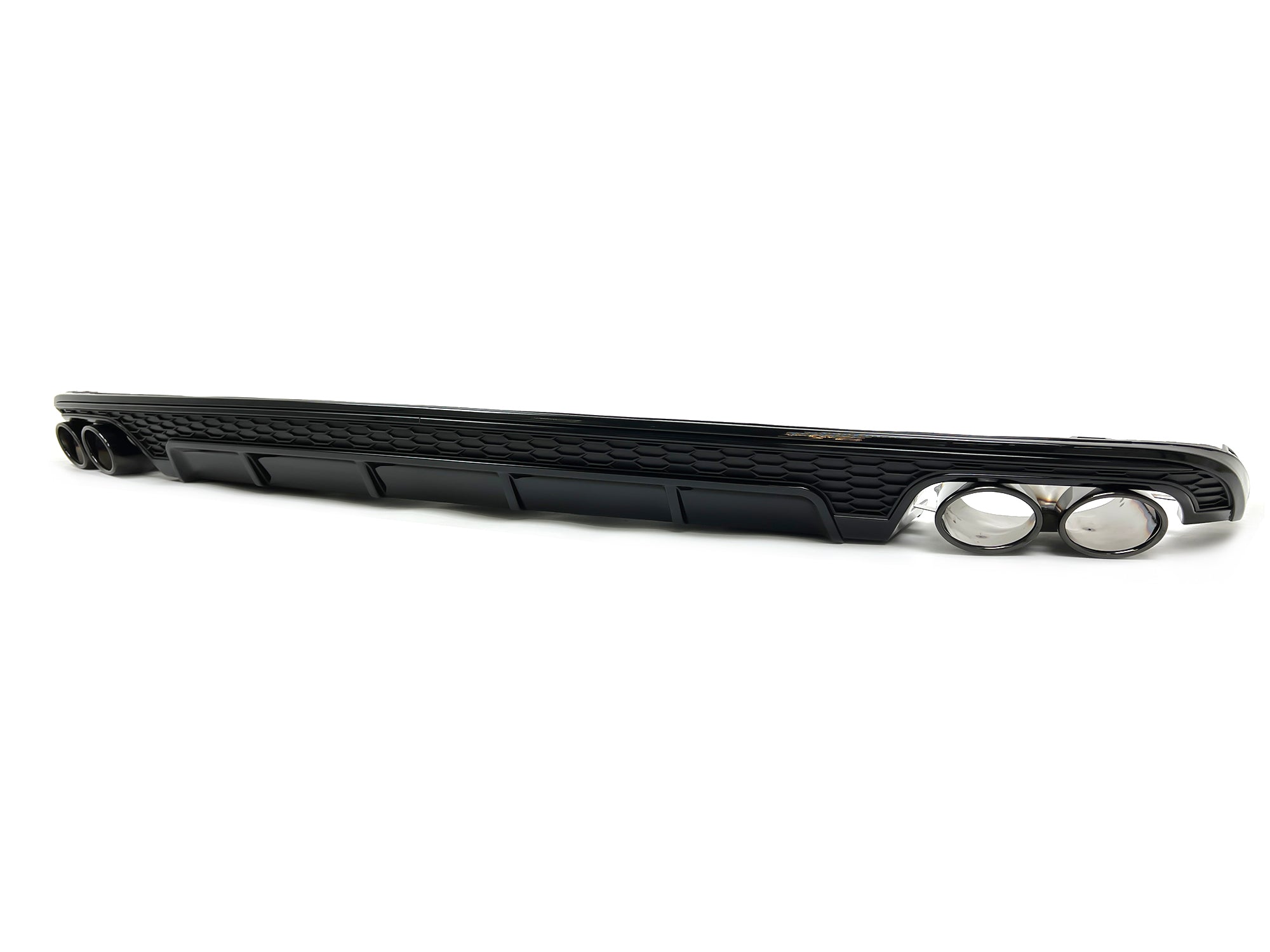 Schwarz Glanz Diffusor Auspuff für AUDI A6 Heckdiffusor C7 4G mit Seriens. MOPF 15-18