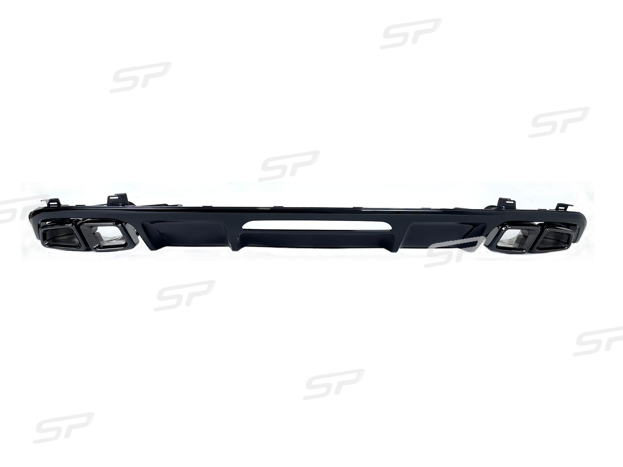 Diffusor Heckdiffusor + Auspuff Schwarz für Mercedes CLS W218 C218 cls350 2015-2018 Facelift