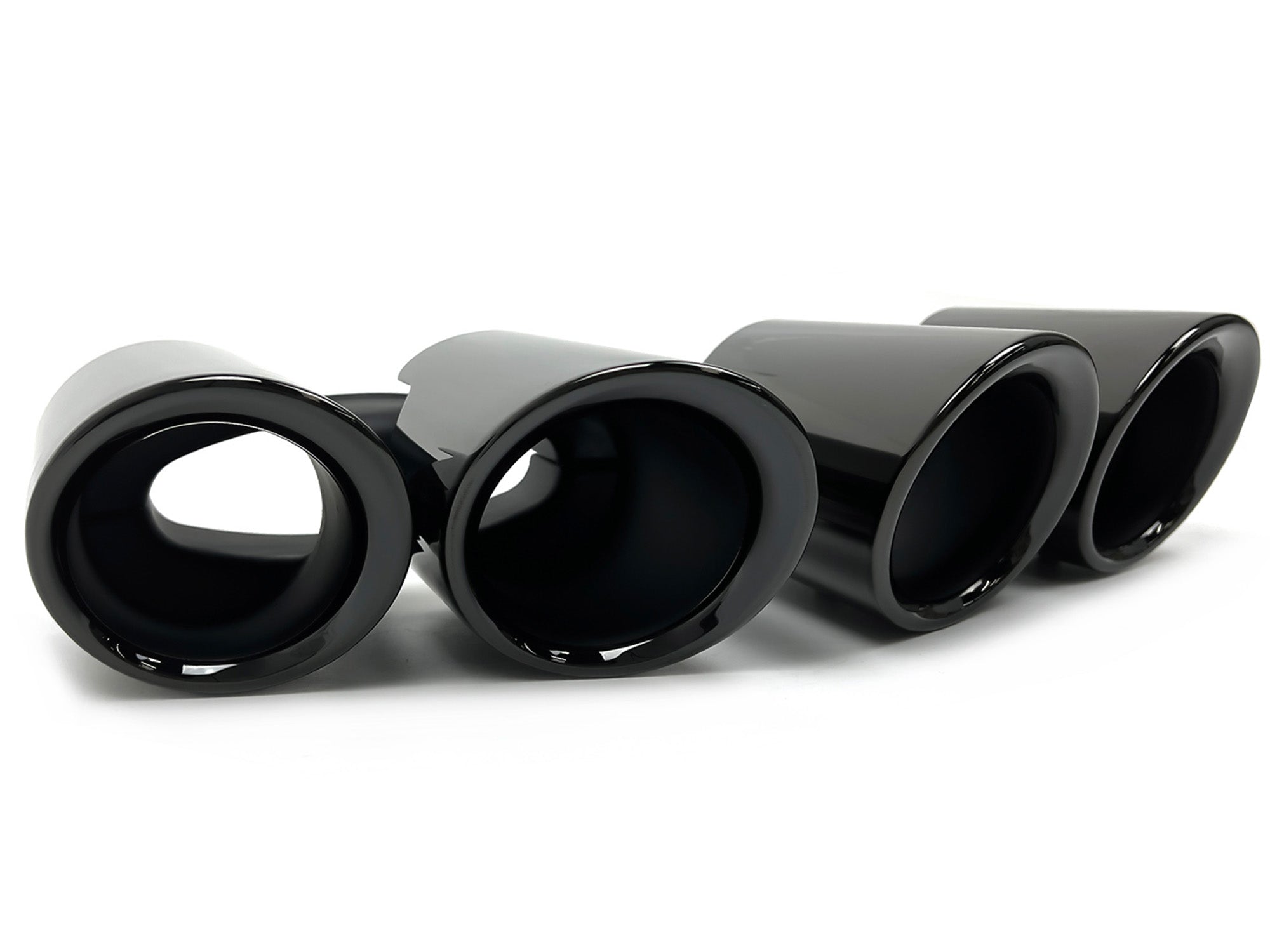 Sport Auspuff Auspuffblenden Endrohre Schwarz GTS Optik für Porsche Panamera 2018 2019 2020 2021 2022 Benzin et158