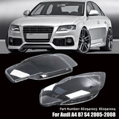 Paar Klar Scheinwerferglas Abdeckung Streuscheiben Für Audi A4 B7 8E 2005-2008