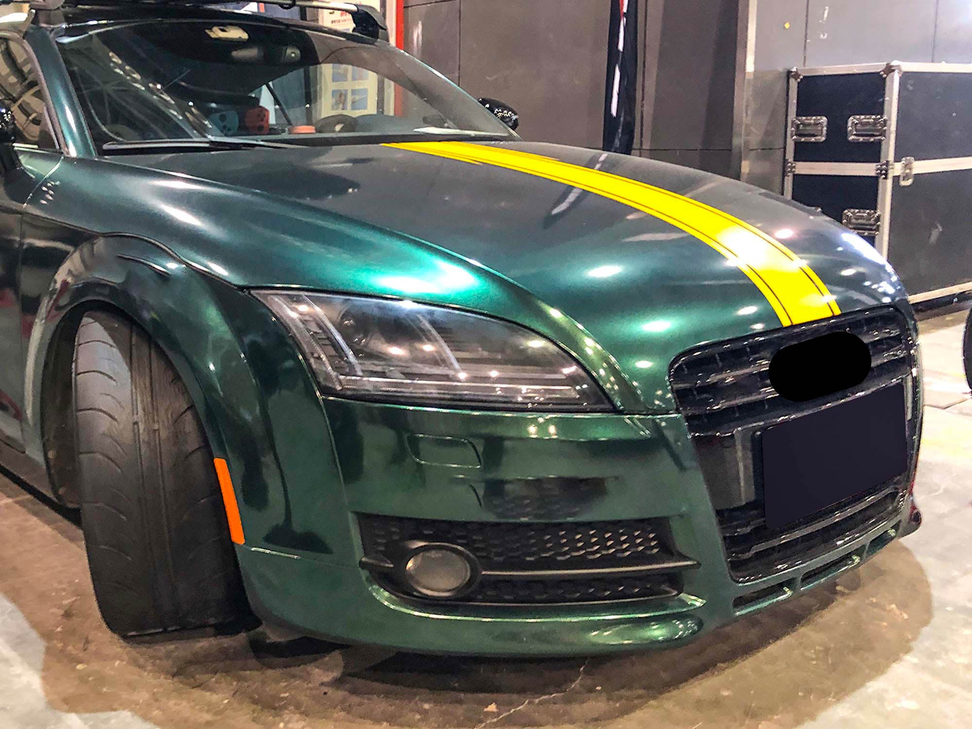 TTRS Optik Kühlergrill Front Grill Wabengrill Schwarz für Audi TT 8J S Line 2006-2014
