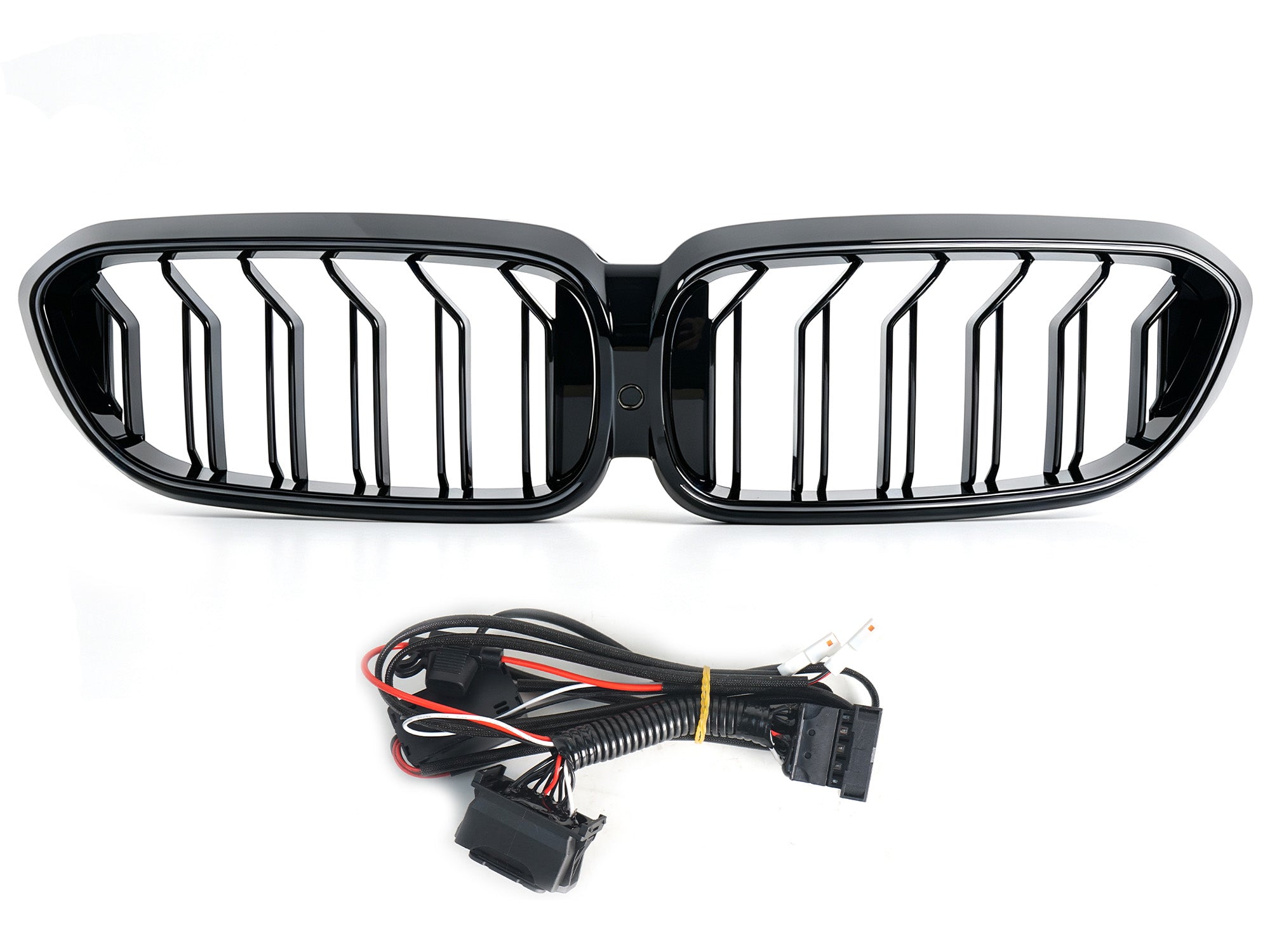 LED Kühlergrill Grill Frontgrill Schwarz für BMW 5er G30 G31 2017-2020 vor LCI