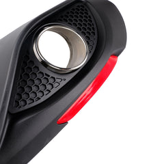 NEU Matt Schwarz Heckdiffusor + Chrom Auspuffblende für Alfa Romeo Giulia Limousine 16-18