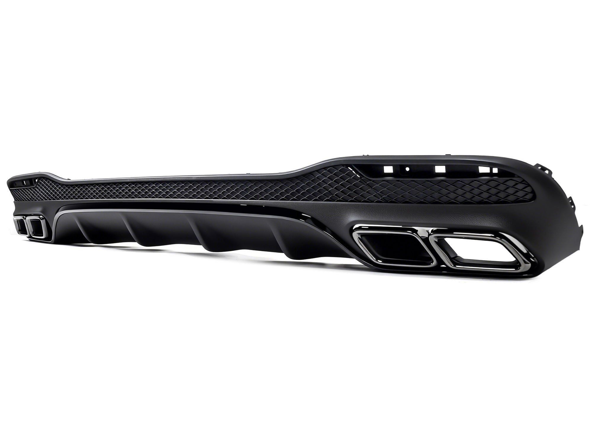 Schwarz Heckdiffusor Auspuff für Mercedes GLS X166 AMG Line 15-19 OHNE ABE