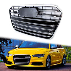 Frontgrill Kühlergrill Grill Schwarz Chrom für AUDI A6 C7 S6 4G 11-14 vor MOPF