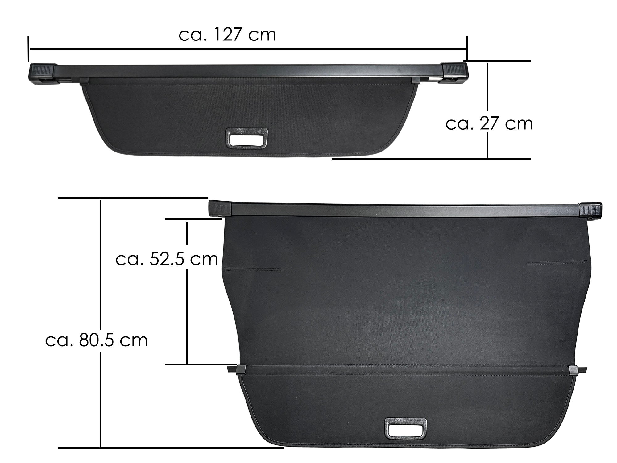 Für Audi A4 Avant B8 08-15 Schwarz Laderaumabdeckung Abdeckrollo Kofferraum Rollo