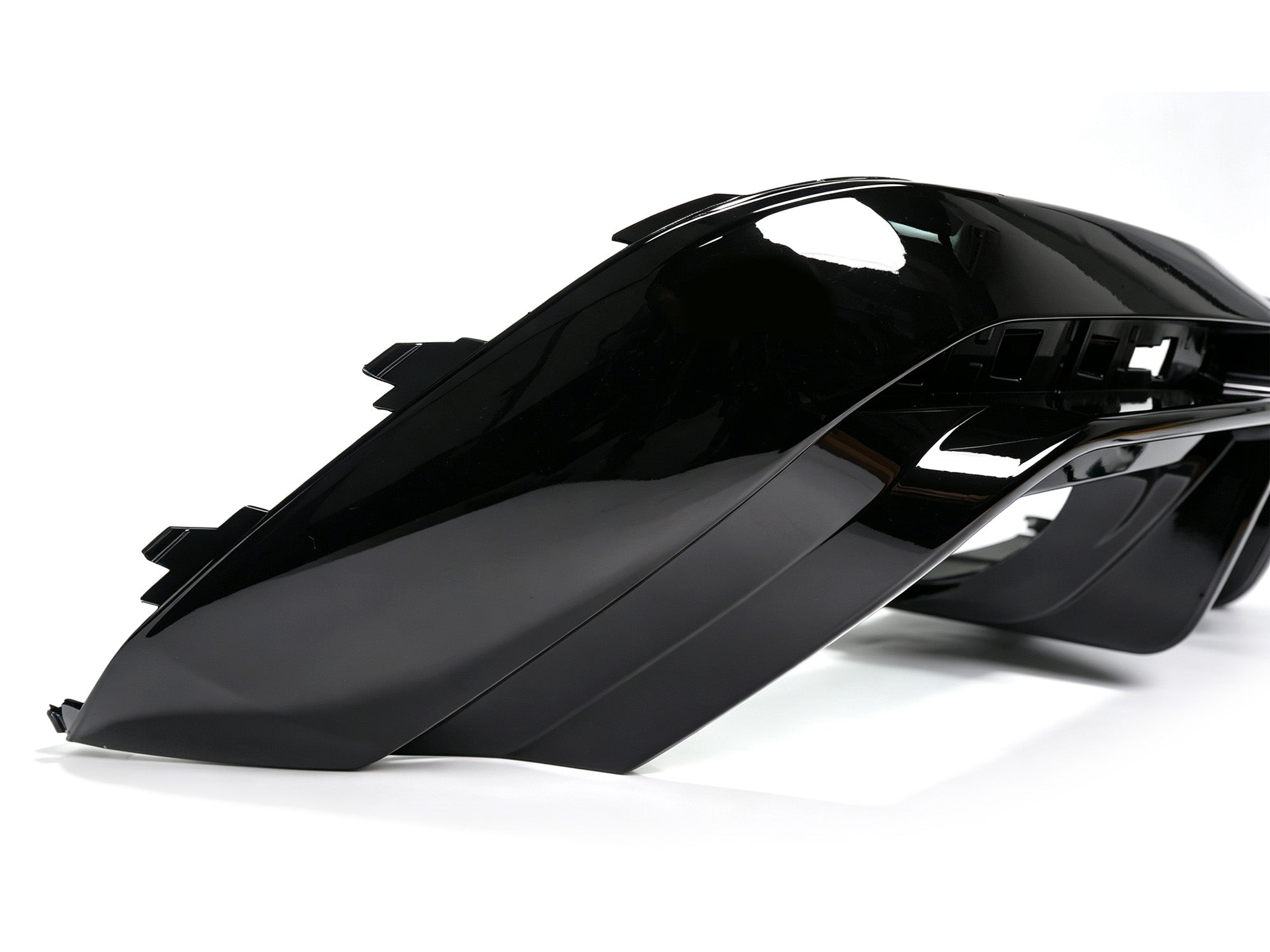 Schwarz Glanz Diffusor Heckdiffusor mit LED Licht für AUDI A4 S4 B9 S Line 2020+ OHNE ABE