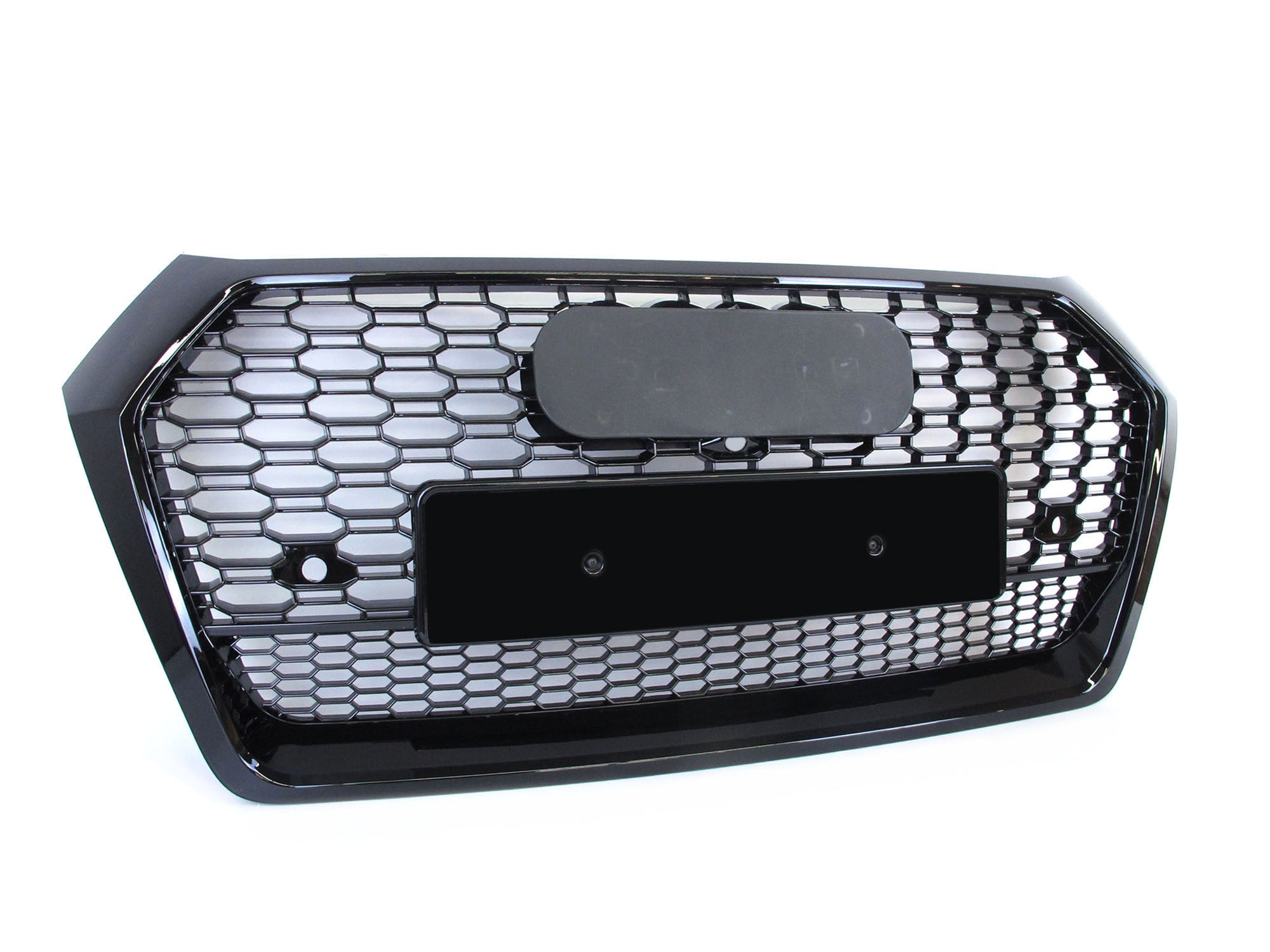 Wabengrill Kühlergrill Front Grill Schwarz Glänzend für Audi Q5 FY 2017-2020 mit PDC