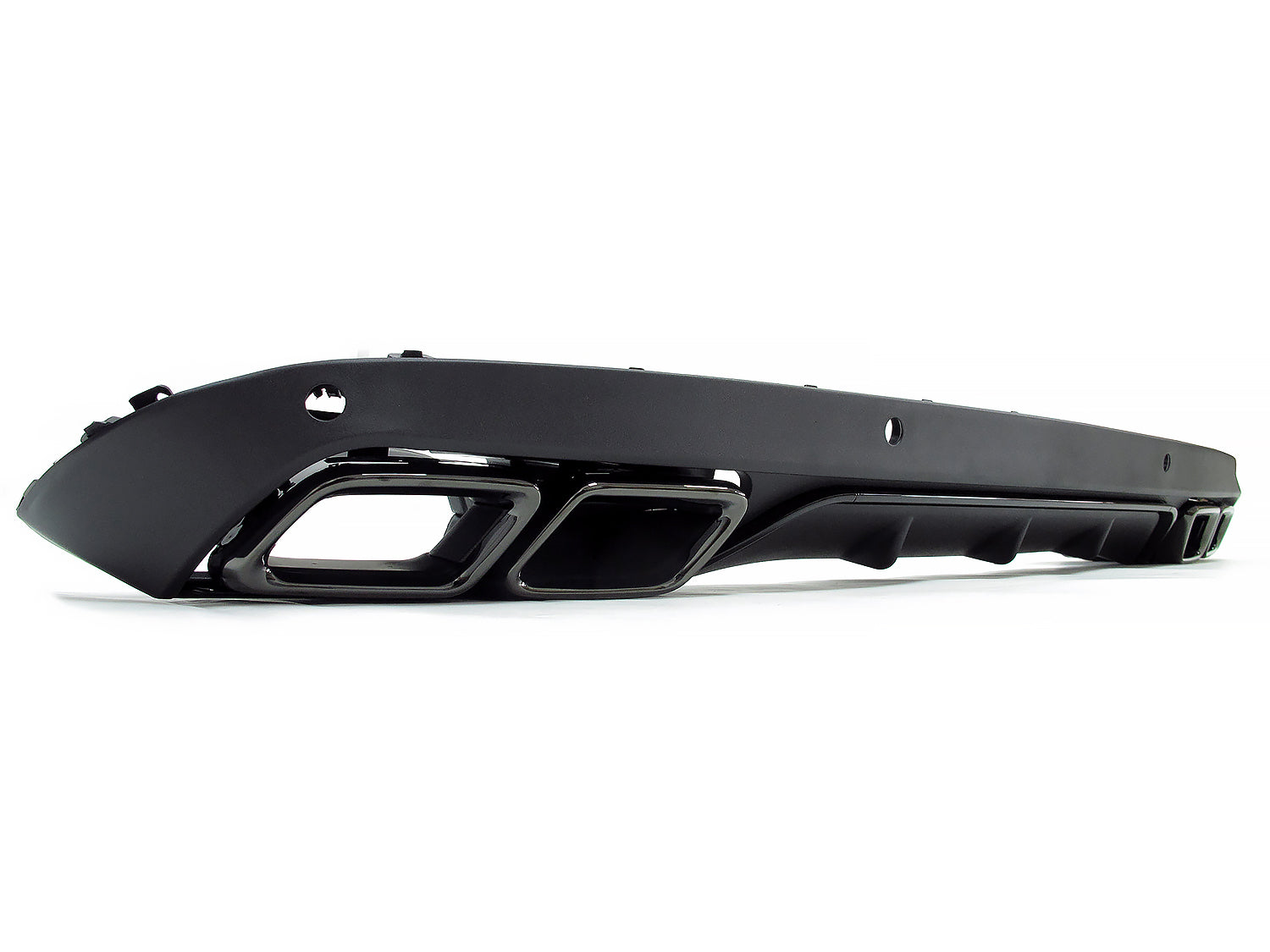 SpeedyParts.de - Diffusor + Auspuffblenden Schwarz C43 Optik für Benz C  Klasse W205 S205 AMG Line 