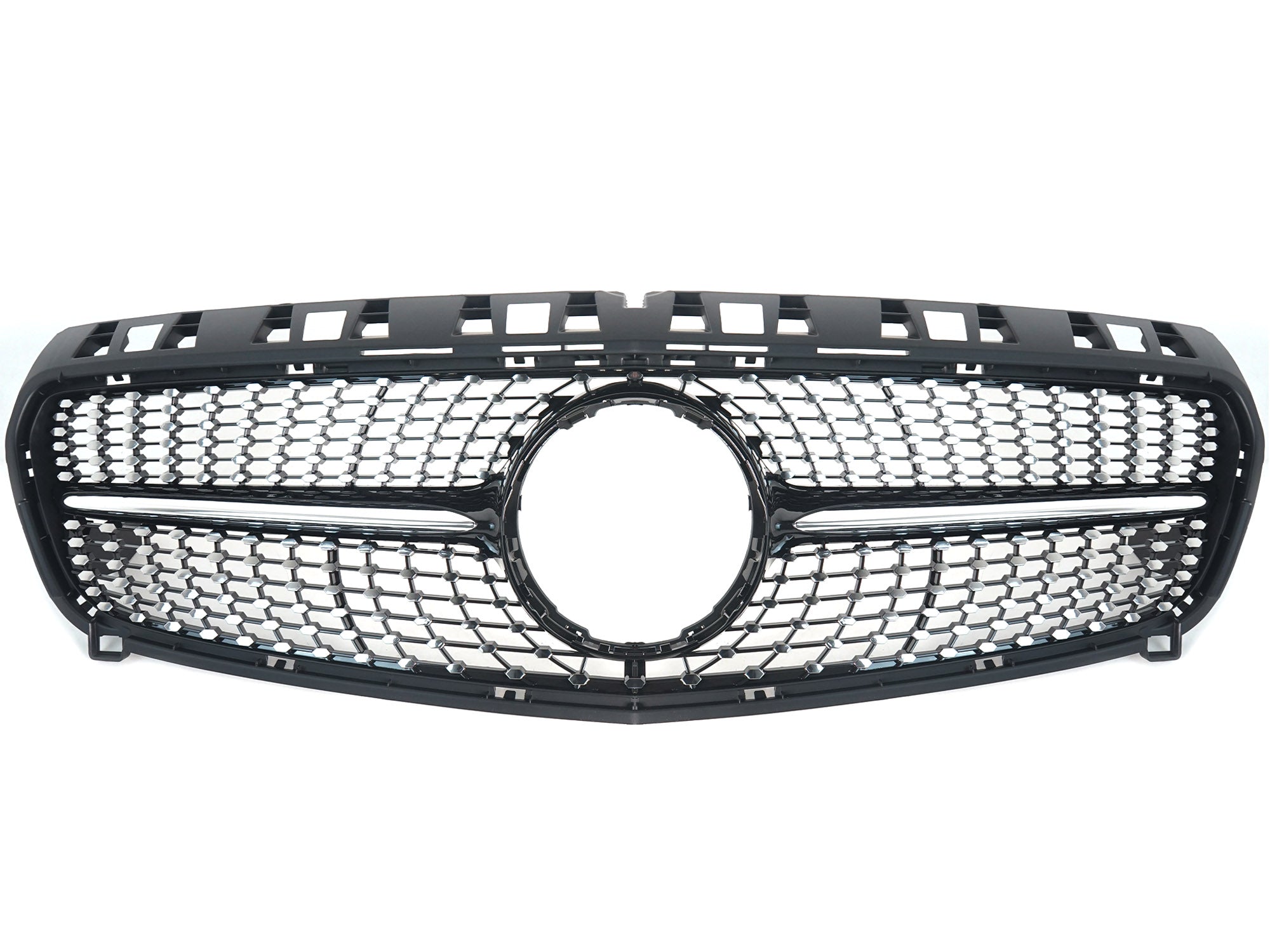 Kühlergrill Diamantgrill Diamant Grill Frontgrill Schwarz für Mercedes Benz A Klasse W176 A180 A220 OHNE Kamera 2012-2015 VFL