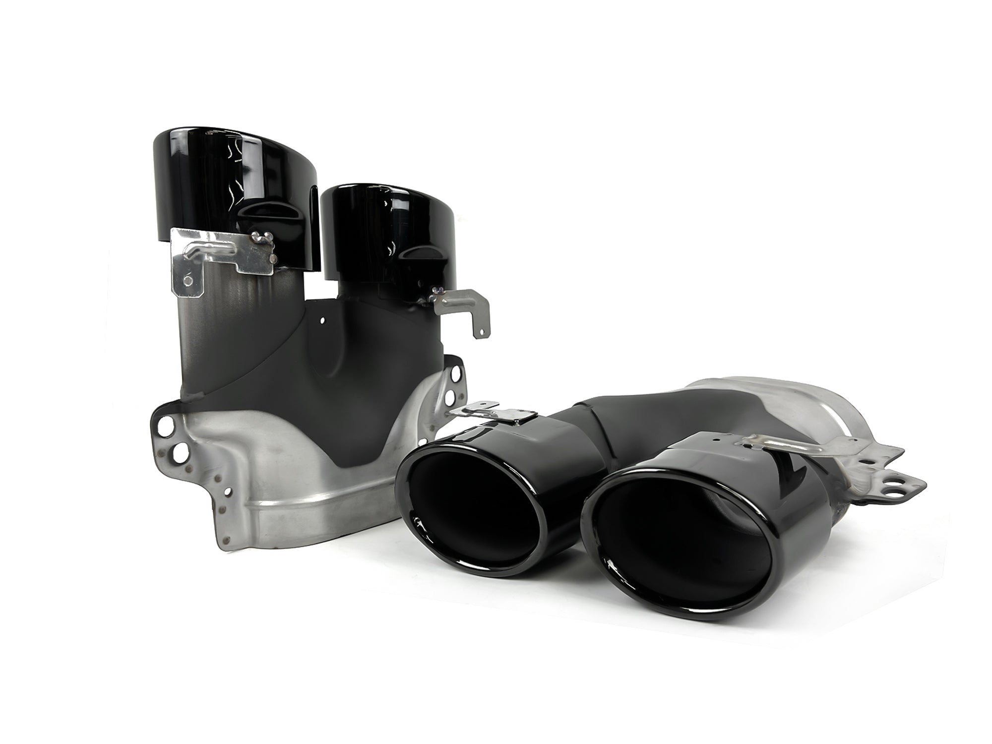 Diffusor Heckdiffusor + Auspuff Schwarz für Mercedes E-Klasse Coupe C238 A238 AMG Line 16-21