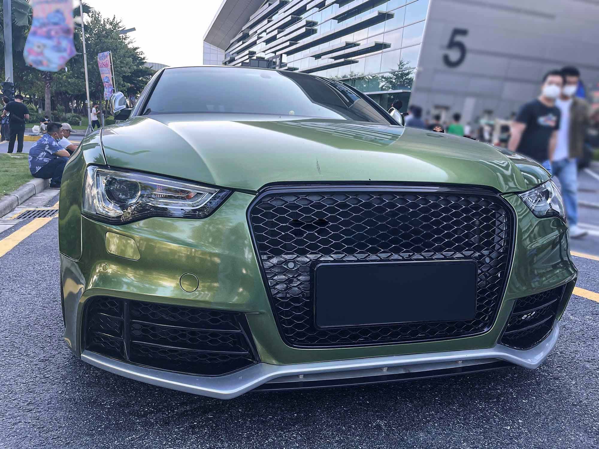 Wabengrill Kühlergrill Grill Glänzend Schwarz für AUDI A5 8T S5 Sportback Coupe Facelift 2012-2016