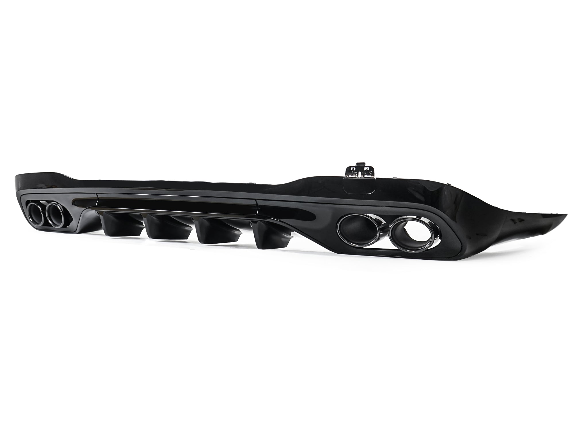 Schwarz Heckdiffusor Endrohre für Mercedes W206 S206 C43 AMG Line 2022+