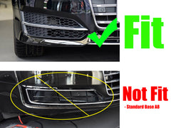 Lüftungsgitter Blenden Grill Gitter Schwarz für Audi A8 S8 D4 4H S-Line 13-17 MOPF mit ACC
