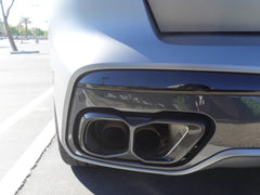 Auspuffblenden Doppelrohr Endrohre Schwarz für BMW X5 G05 X6 G06 X7 G07 M Sport Paket 2019-2024