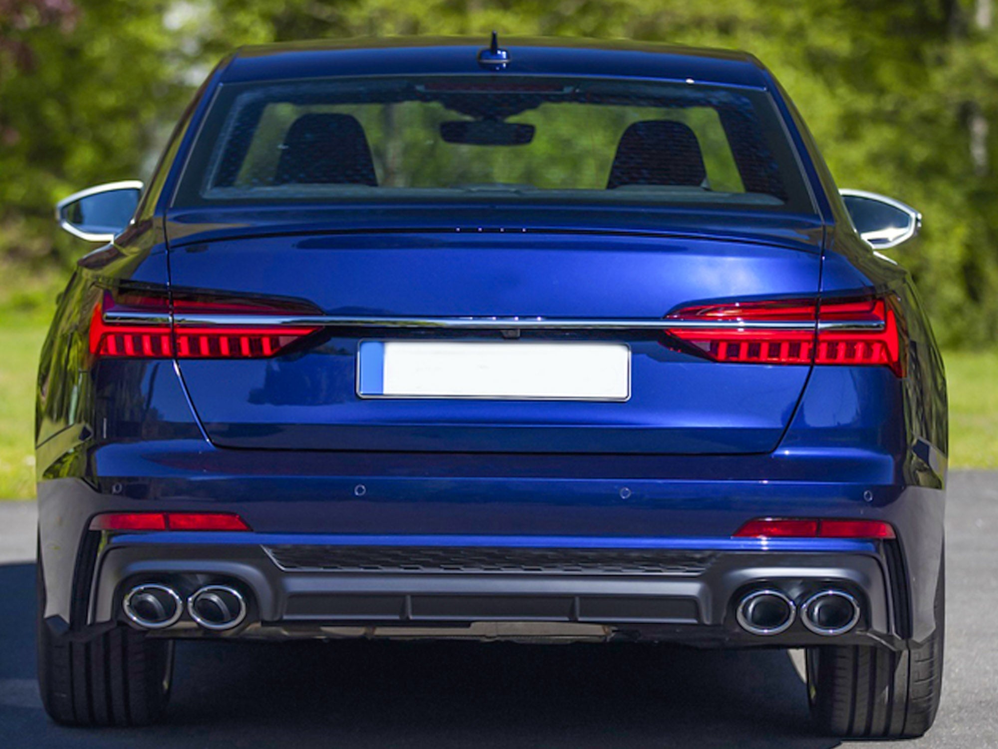 NEU Matt Carbon Auspuffblenden Endrohr Blenden für AUDI A6 C8 A7 C8  S Line ab 2018 et244
