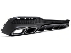 Schwarz Heckdiffusor Auspuff für Mercedes GLS X166 AMG Line 15-19 OHNE ABE