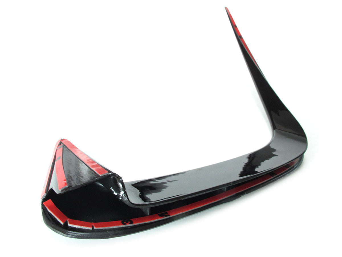 Stoßstange Heck Aero Flaps Canard Schwarz für BMW 3er G20 M Paket 2019-2022 vor LCI