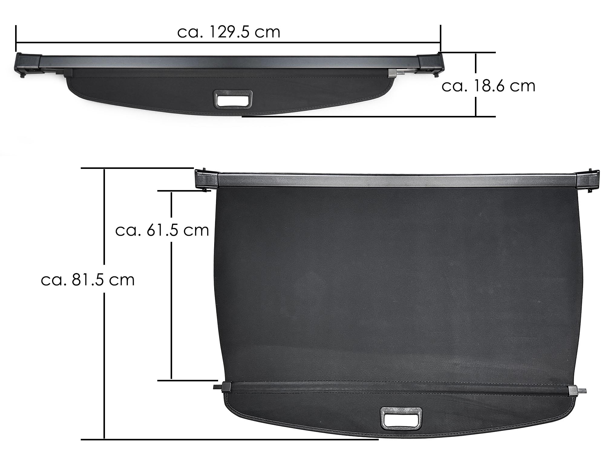 Für VOLVO V60 10-18 Schwarz Laderaumabdeckung Abdeckrollo Kofferraum Rollo