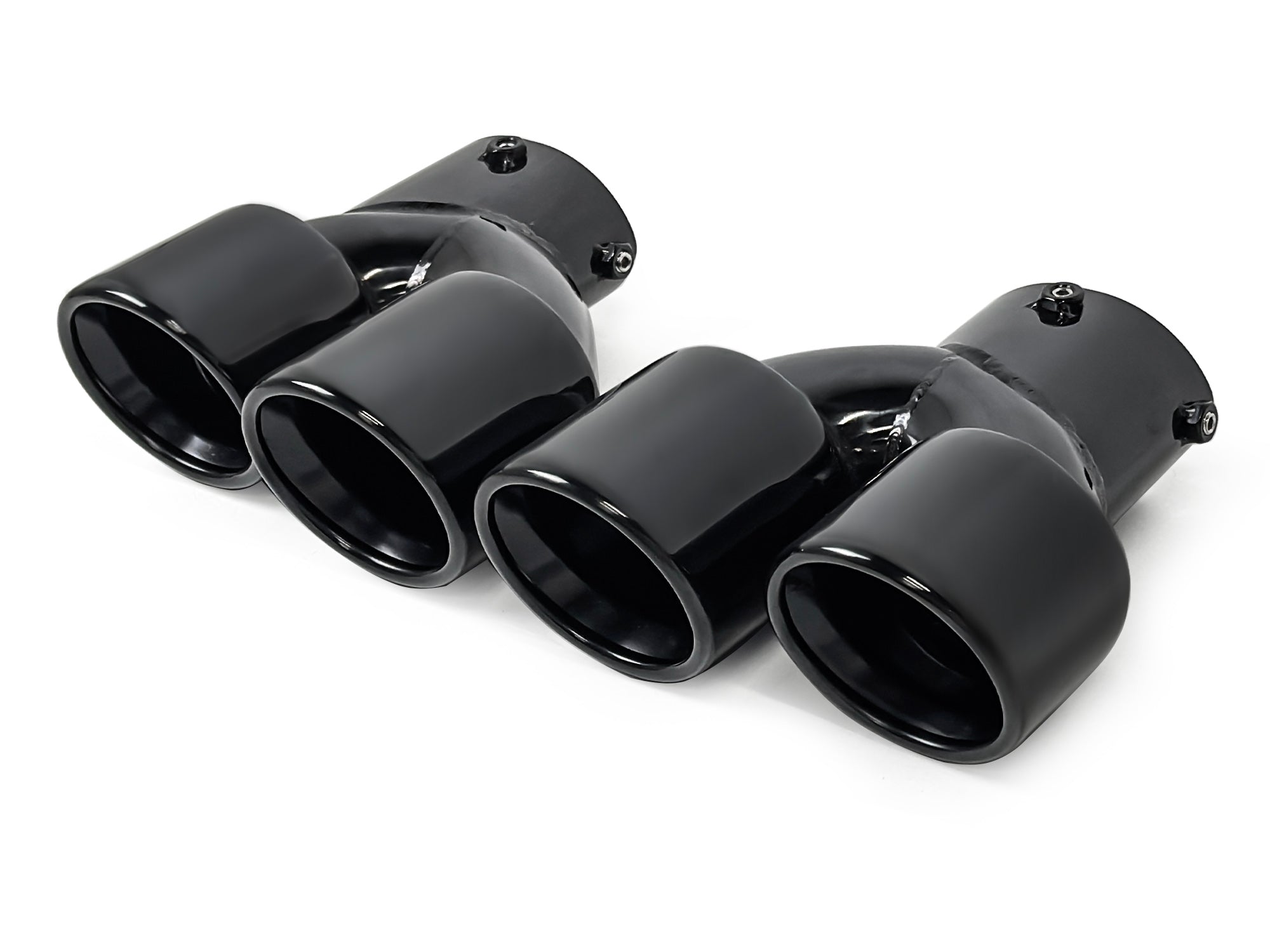 Schwarz Glanz Endrohr Auspuffblende für BMW G42 G20 G21 G22 G23 G26 Rohr 60-63mm