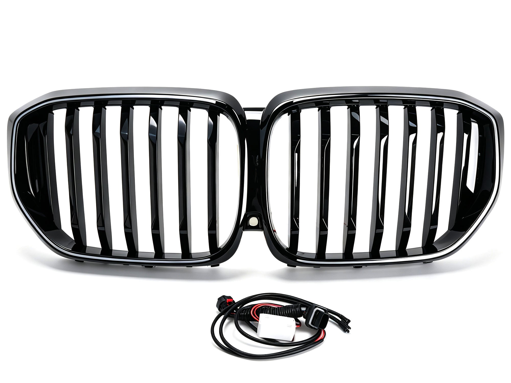 LED Kühlergrill Grill Frontgrill Schwarz Einsteg für BMW X5 G05 2023-2026 LCI