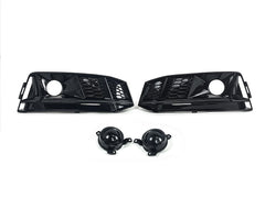 Schwarz Nebelscheinwerfer Blenden Gitter für Audi A4 B9 S-Line ohne ACC 15-19