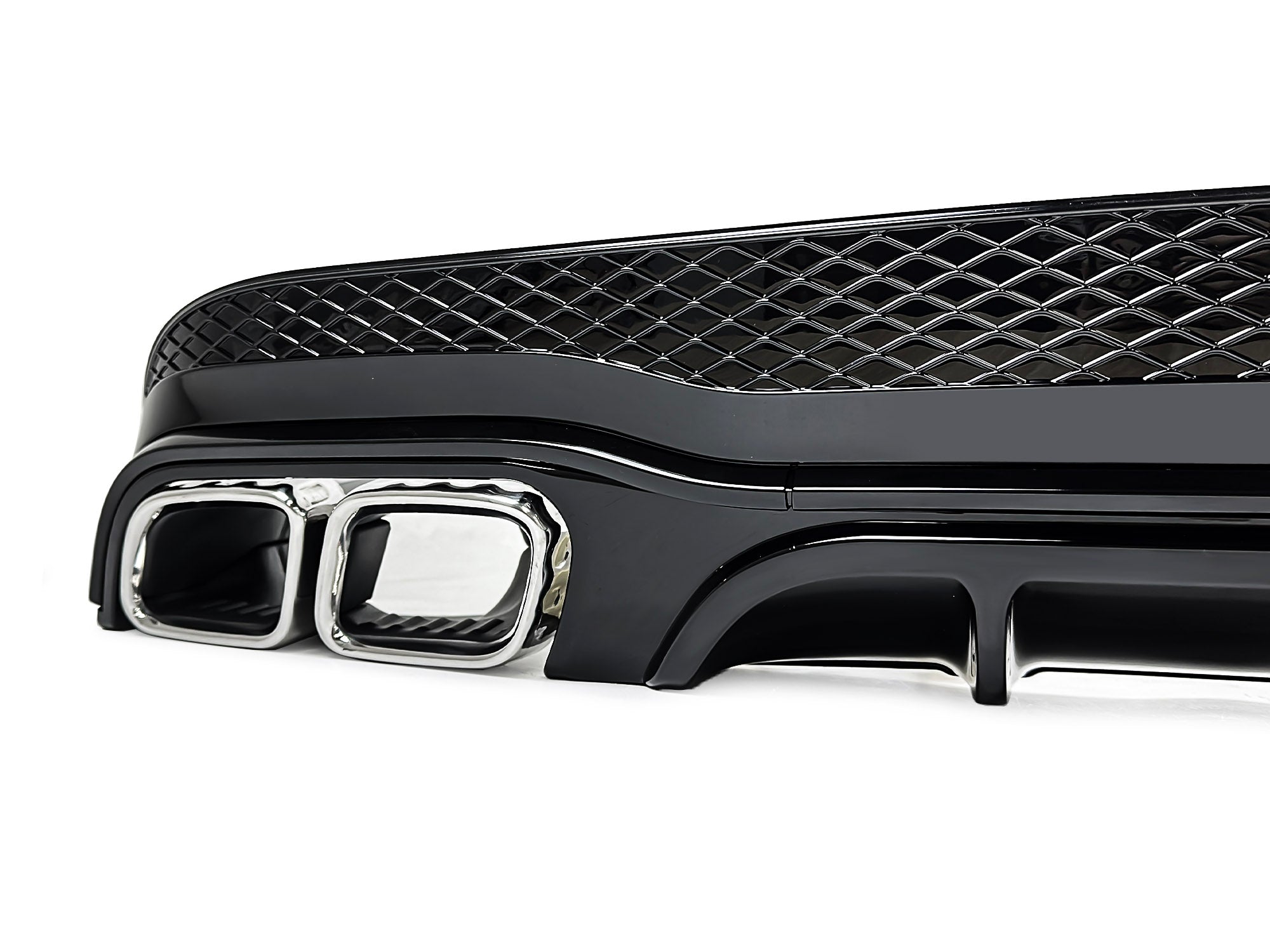 Schwarz Heckdiffusor Chrom Endrohre für Mercedes-Benz E Kl. C207 A207 AMG Line 13-16