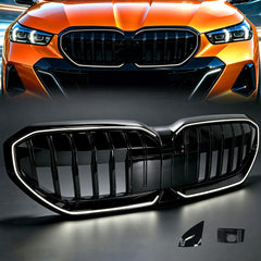 LED Kühlergrill Niere Frontgrill Grill Schwarz für BMW 5er G60 G61 i5 2023-2026