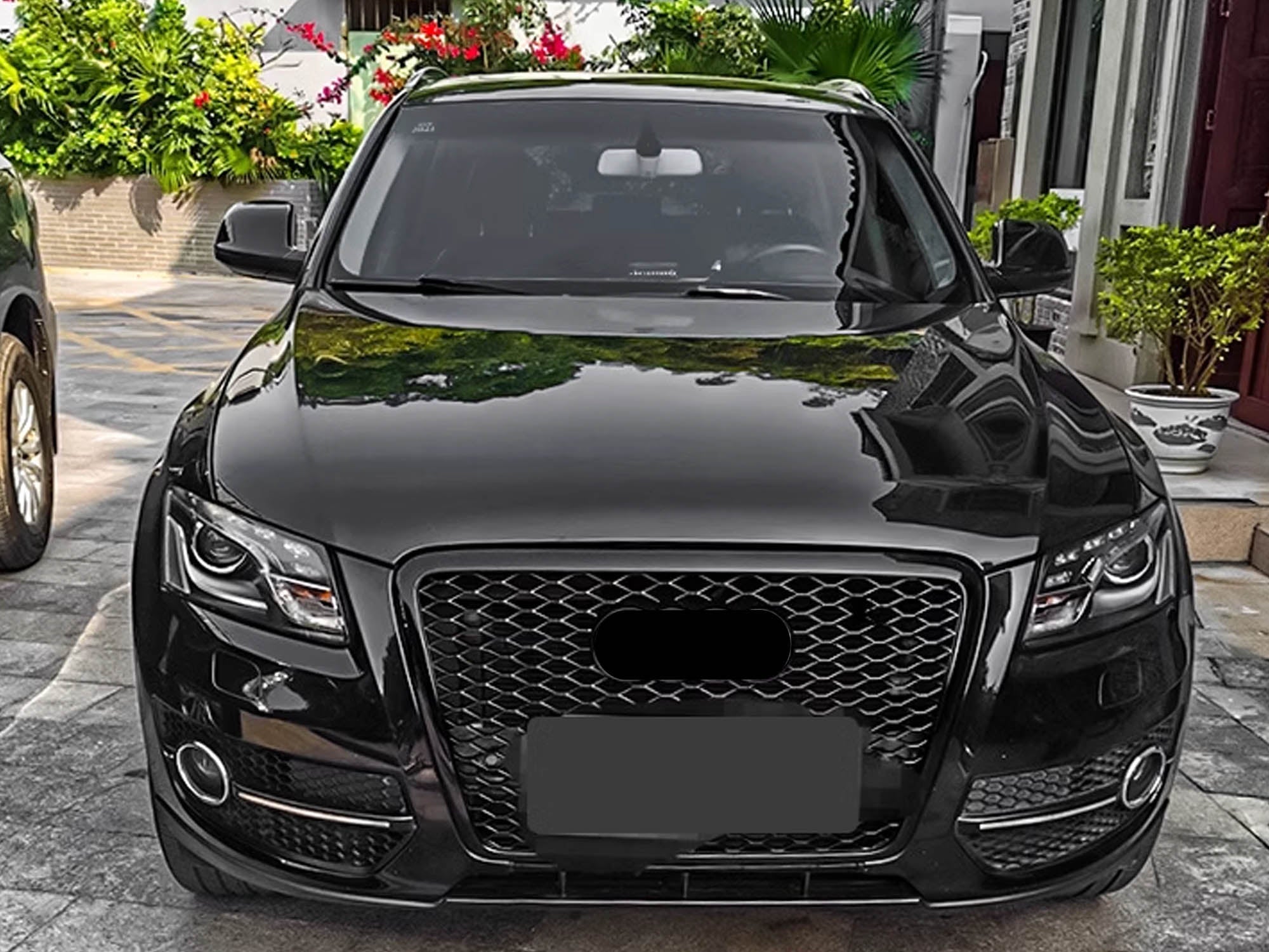 Schwarz Kühlergrill Front Grill Wabengrill für AUDI Q5 8R 2008-2012