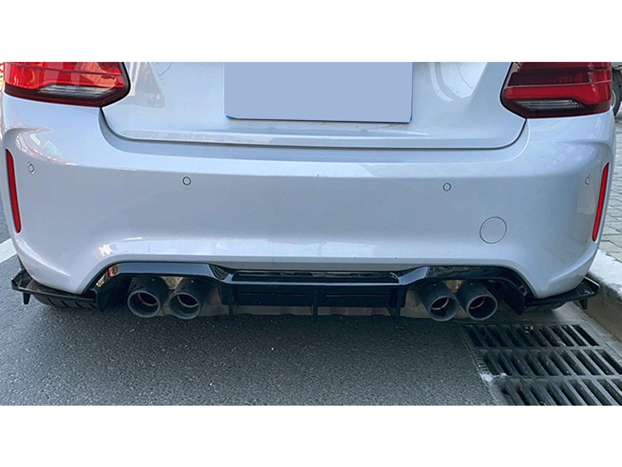 Diffusor Heckdiffusor Glanz Schwarz Passend für M2 F87 Coupe 2-Türer 2015-2018 OHNE ABE