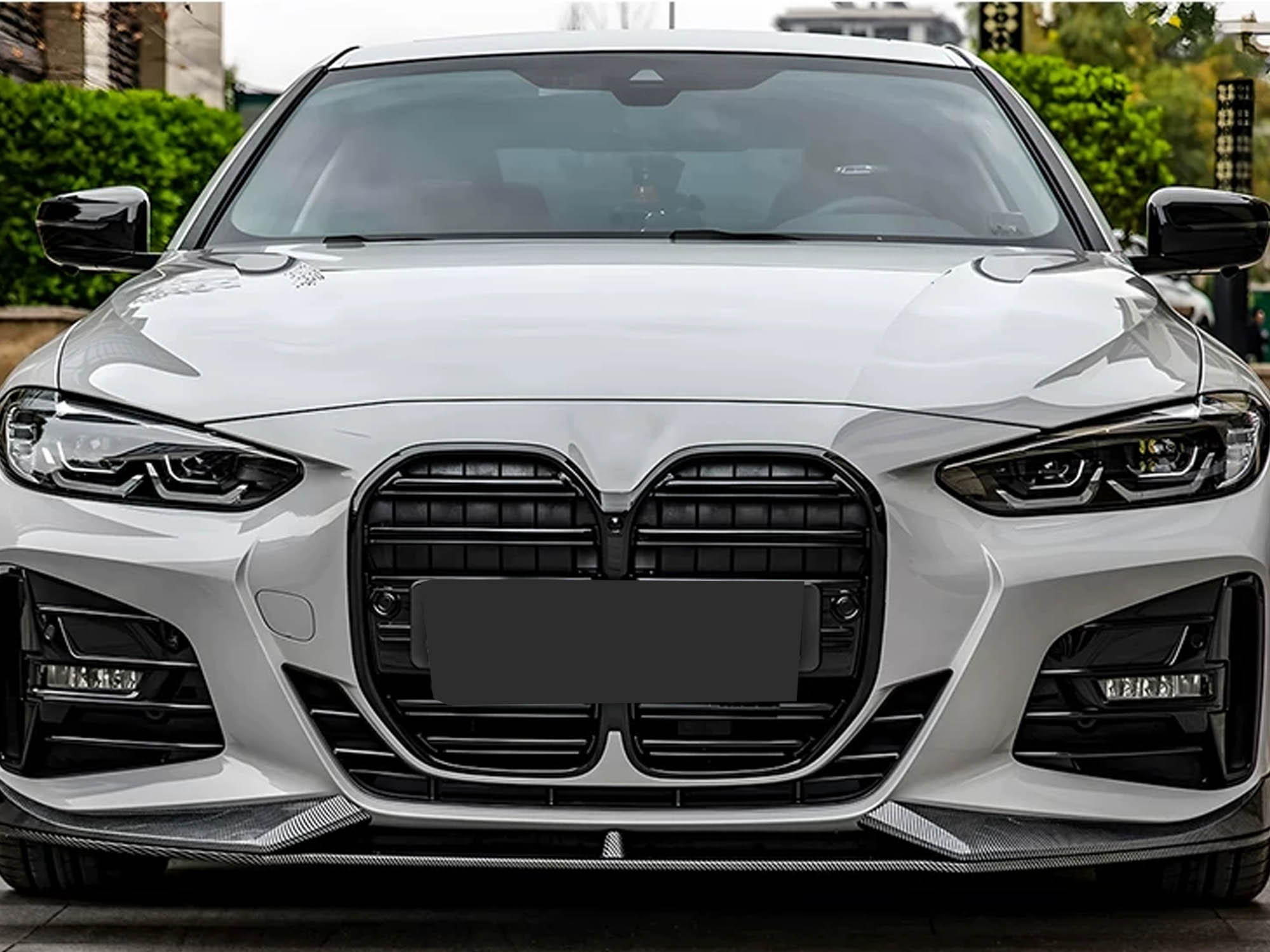 Schwarz Doppelsteg Kühlergrill Grill Frontgrill für BMW 4er G22 G23 OHNE ACC ab 2020