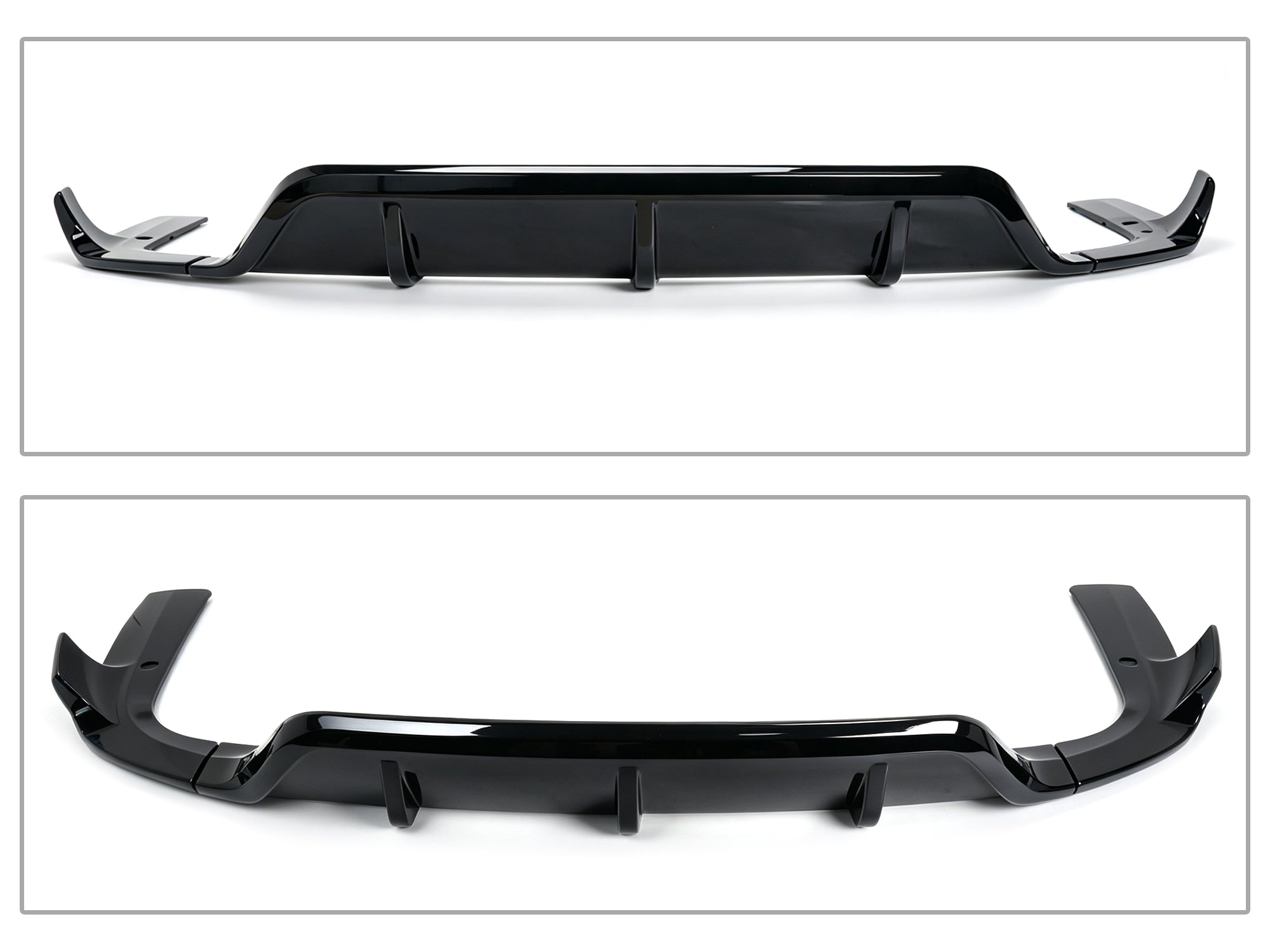 3-teilig Diffusor Heckdiffusor Schwarz Glanz für BMW X6 G06 M Paket 2019+ OHNE ABE