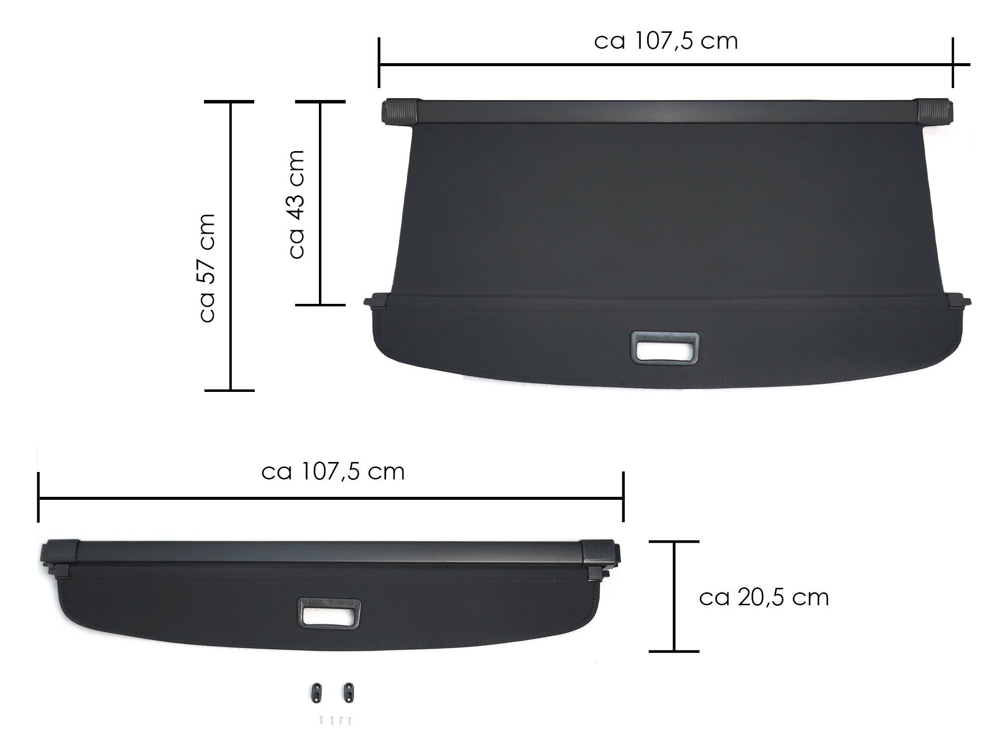 Für Audi Q3 8U 2011-2014 Schwarz Laderaumabdeckung Abdeckrollo Kofferraum Rollo