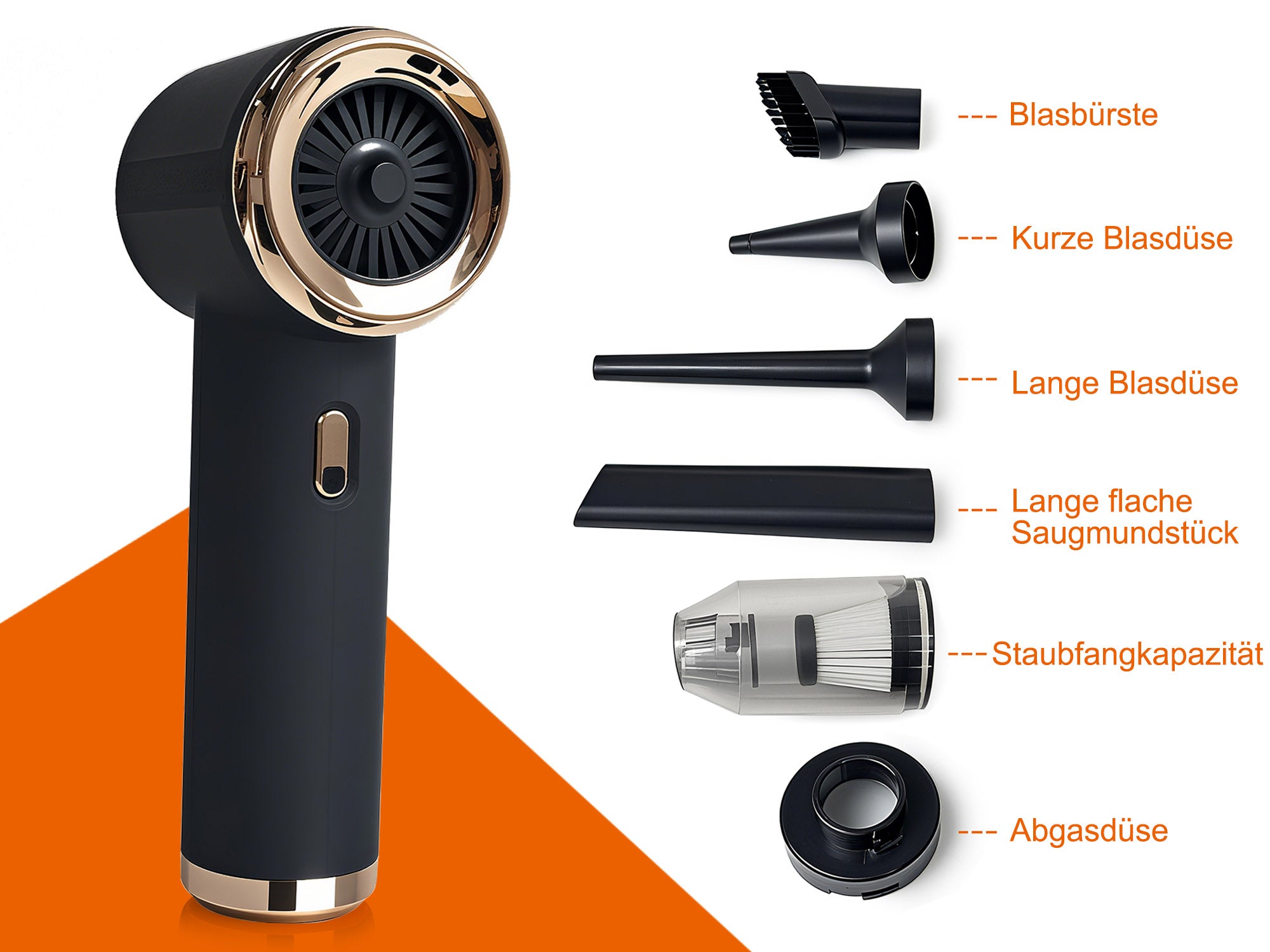 NEU Elektrisch Stabstaubsauger Flexibel Staubbläser für Auto Tastatursauger Hand Staubgebläse