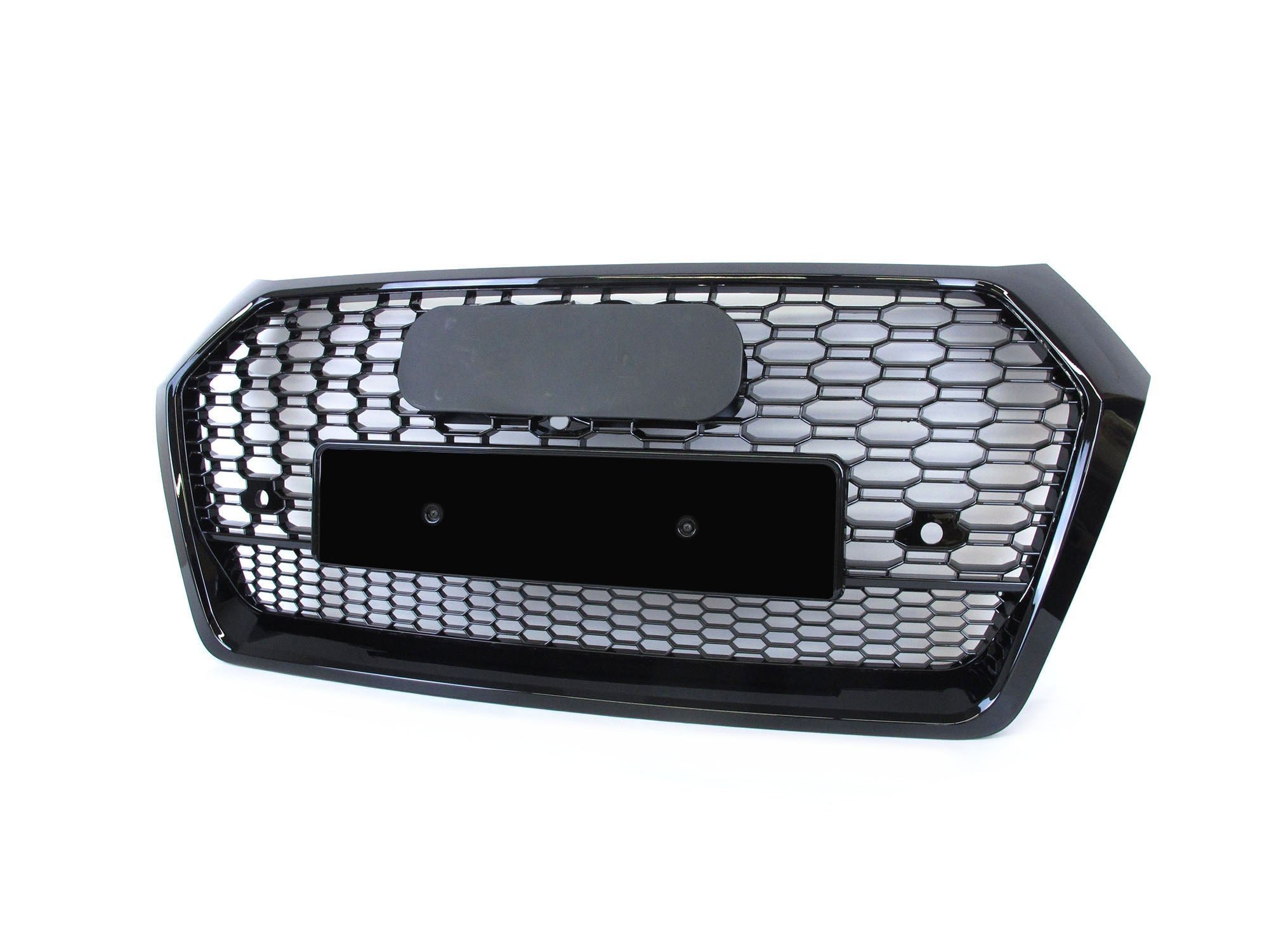 Wabengrill Kühlergrill Front Grill Schwarz Glänzend für Audi Q5 FY 2017-2020 mit PDC