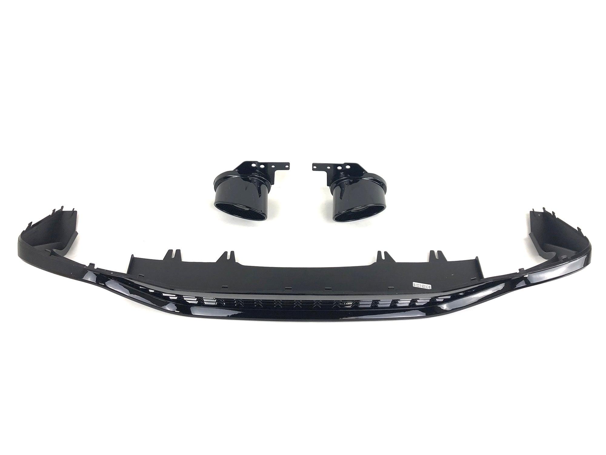 Schwarz Diffusor Heckdiffusor Auspuffblende für Audi A5 F5 S Line 2020+