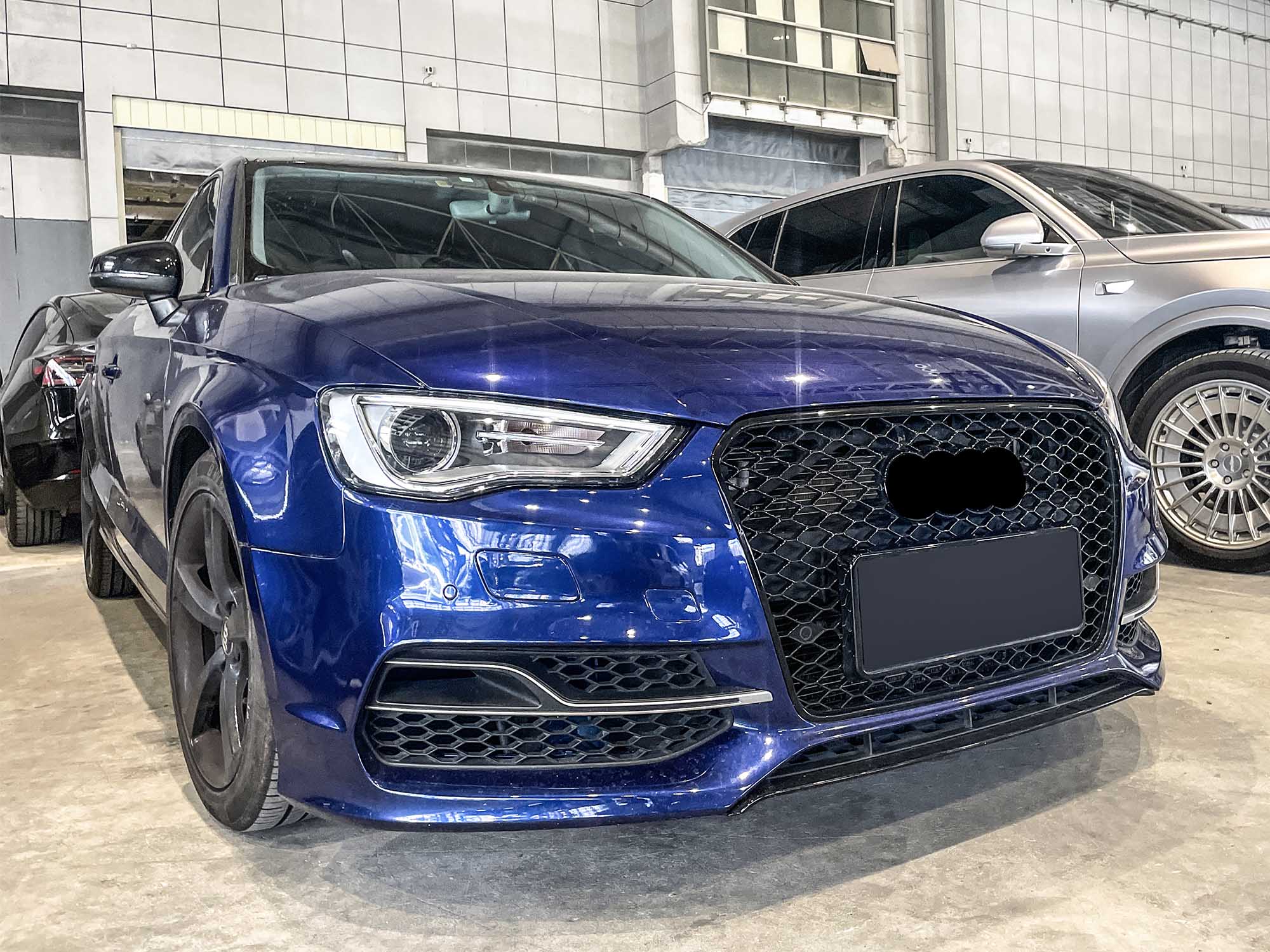 Wabengrill Kühlergrill Grill Schwarz für AUDI A3 8V S3 2012-2016 vor Facelift fg87