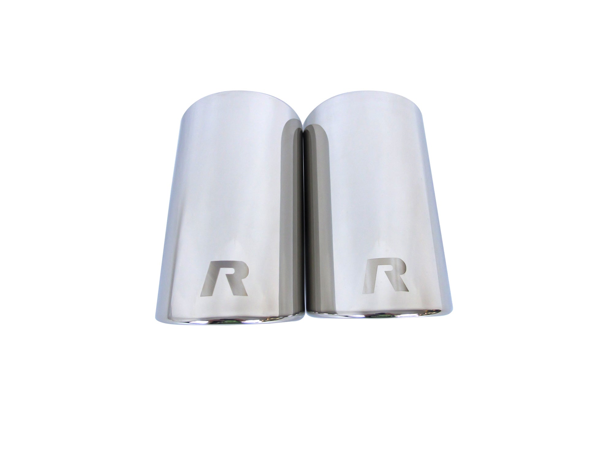 80mm Chrom Edelstahl Auspuff Auspuffblenden Endrohrblende für VW Tiguan 5N Passat B6 B7 CC