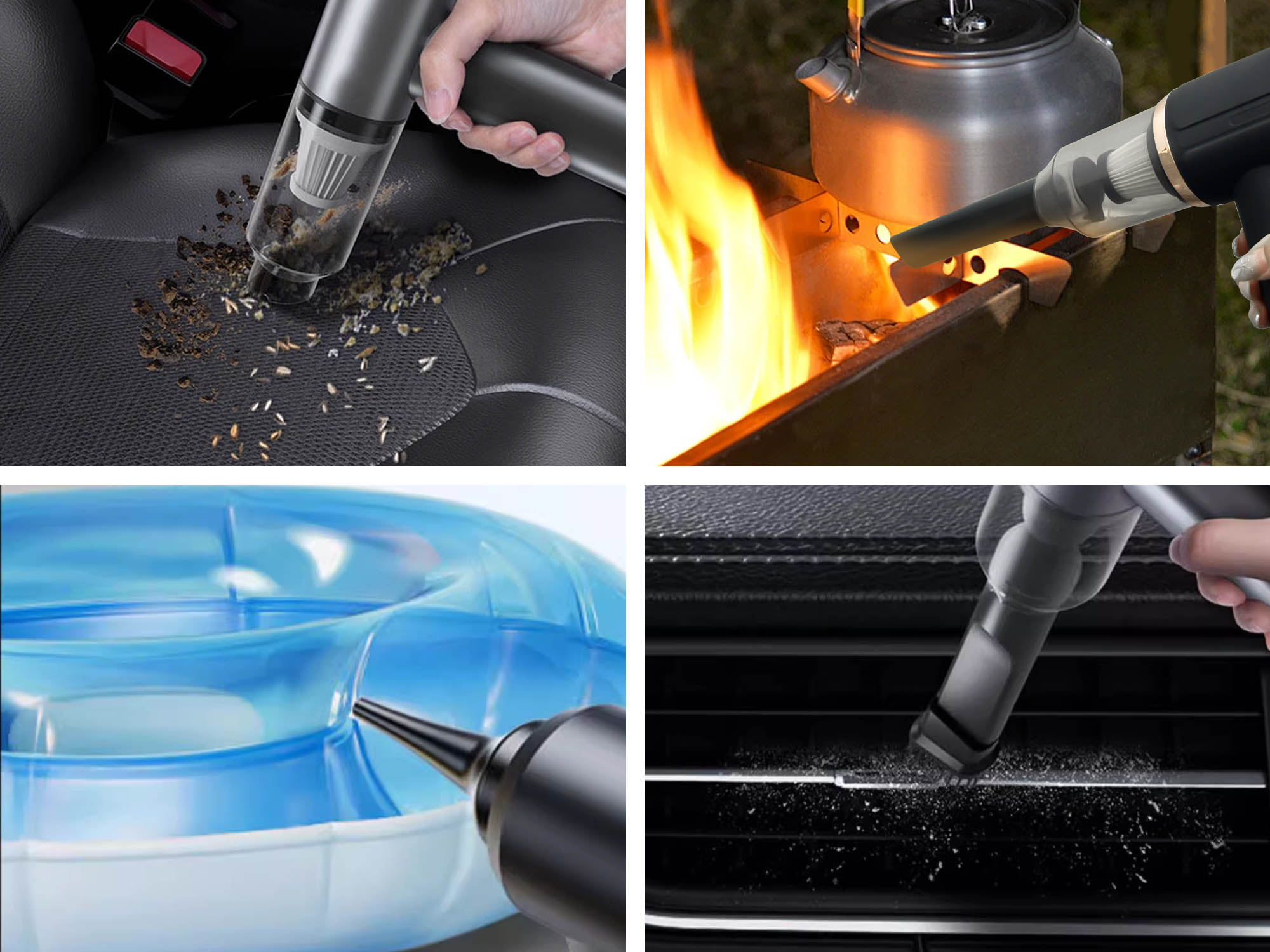 NEU Elektrisch Stabstaubsauger Flexibel Staubbläser für Auto Tastatursauger Hand Staubgebläse