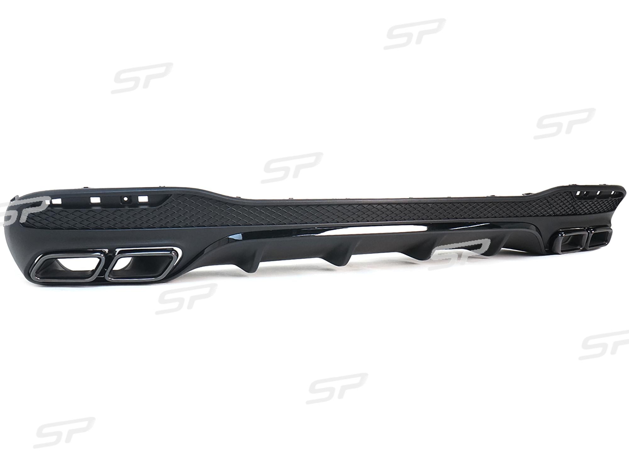 Schwarz Heckdiffusor Endrohre für Mercedes GLE W166 SUV AMG Line MOPF 15-18