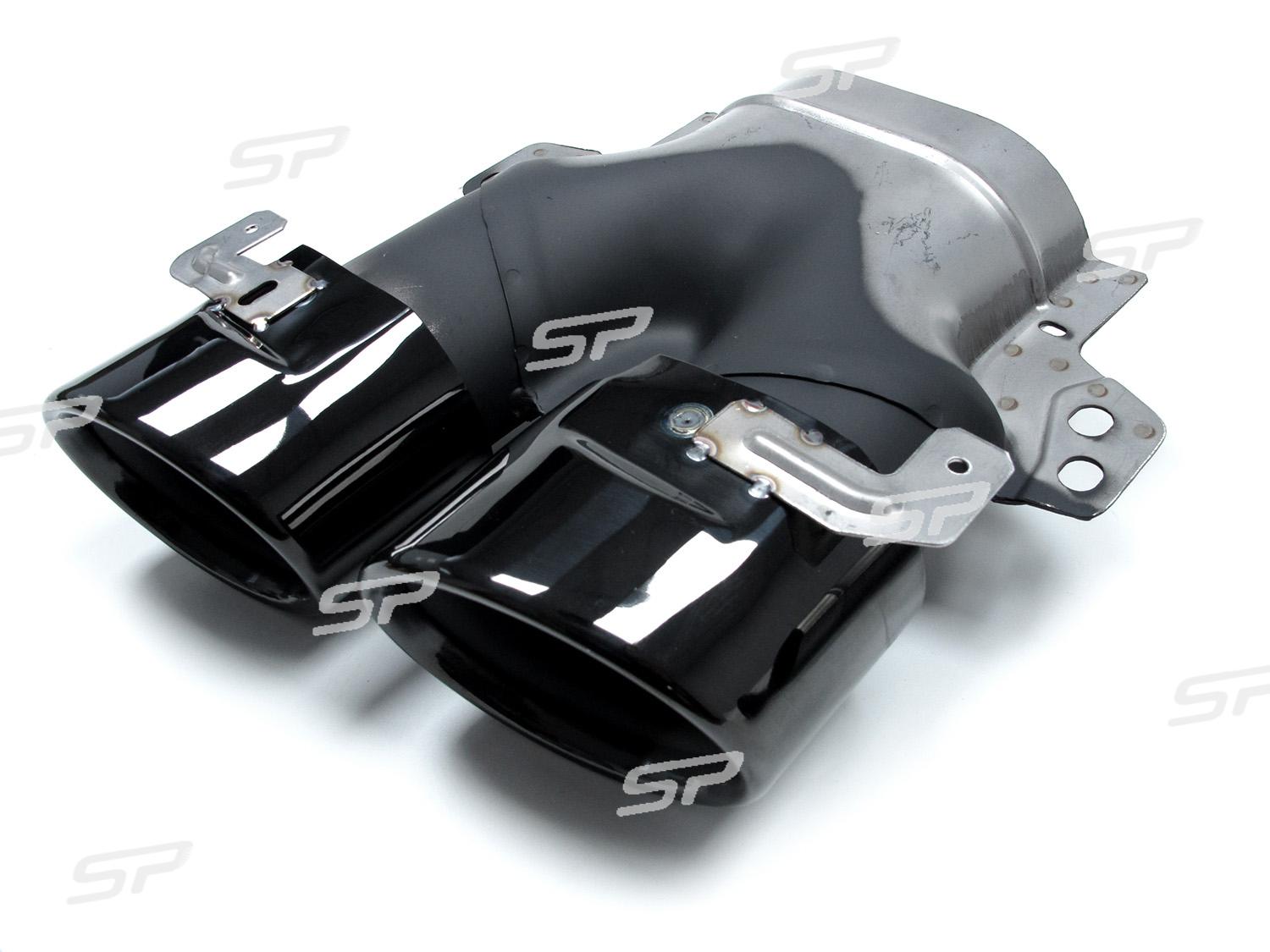 NUR FÜR BENZIN Diffusor Heckdiffusor + Auspuffblenden Schwarz für Mercedes E Klasse W213 S213 AMG Line 2016-2019 di25