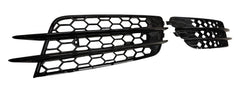Glanz Schwarz Waben Gitter Lüftungsgitter Grill für Audi A6 C7 4G Standard 11-14