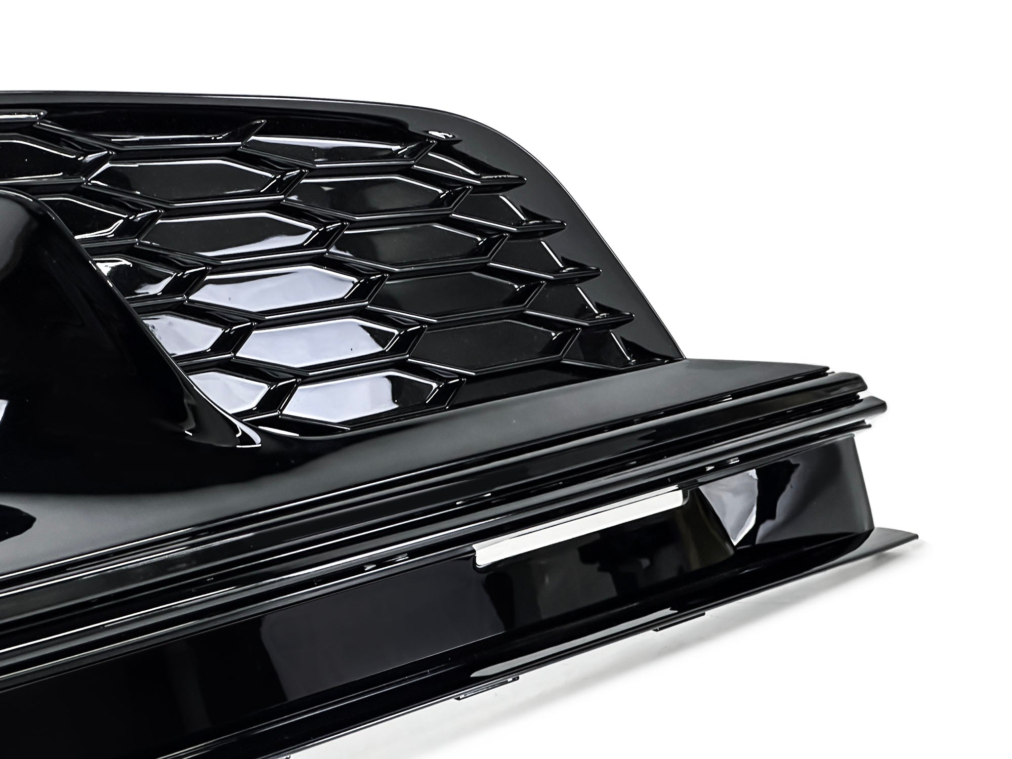 Lüftungsgitter Nebelscheinwerfer Gitter Sport Blenden Schwarz für Audi A5 F5 S-Line 2016-2019 VFL