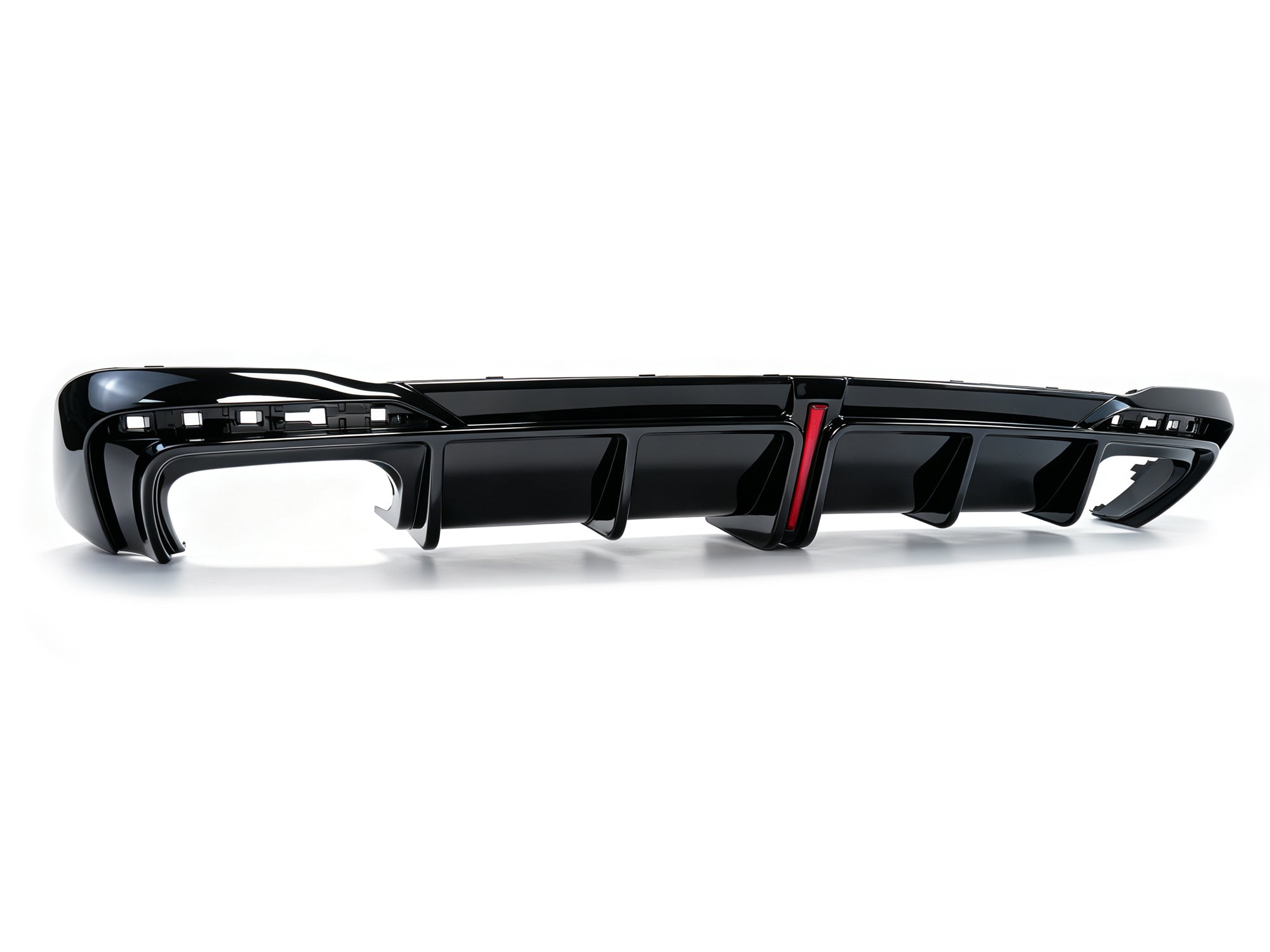Schwarz Glanz Diffusor Heckdiffusor mit LED Licht für AUDI A4 S4 B9 S Line 2020+ OHNE ABE